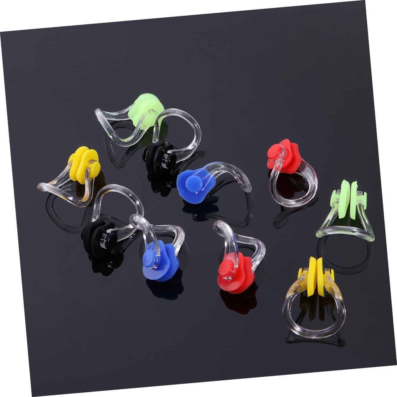 Abaodam 14pcs Silicone Nose Clip Nose Protector Swimming Nose Clip Silicone Pool Accessories Black