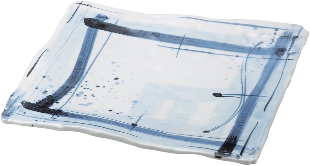 Yamashita Crafts 14050520 Kuresu Grid, 6.5 Square Plate, 7.9 x 7.7 x 1.3 inches (20 x 19.5 x 3.4 cm)