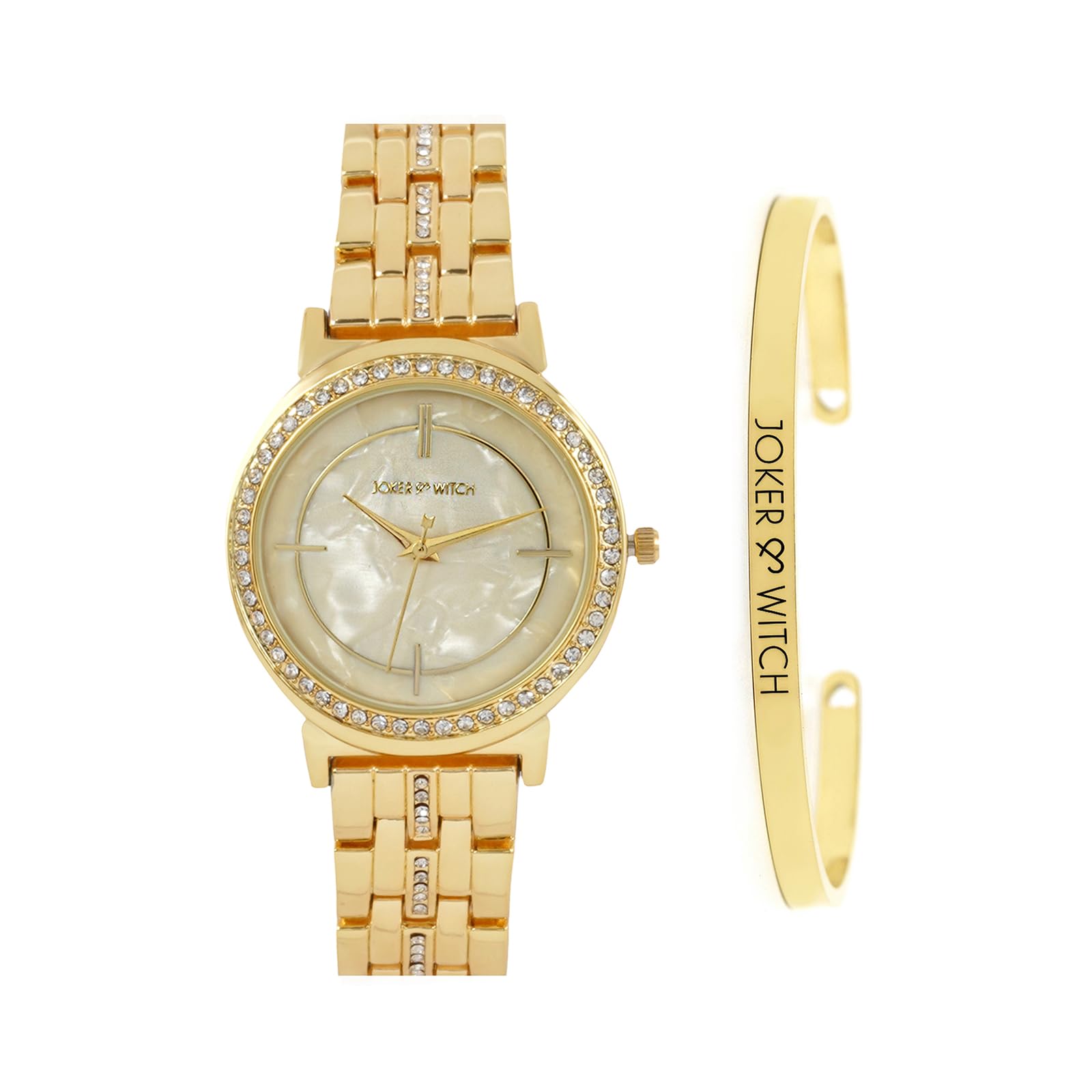 Joker & Witch Stainless Steel Women Hayura Gold Dial Analog Watch Bracelet Stack Combo, Gold Band (B0C7L8PJ79) Amazon Price History, Amazon Price Tracker