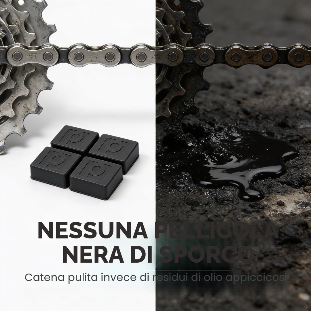 Cera calda per catena di bicicletta ad alte prestazioni, con C, MoS2 e WS2, cera calda per catena della bicicletta, lubrificante per catena della bicicletta, cera per bici da