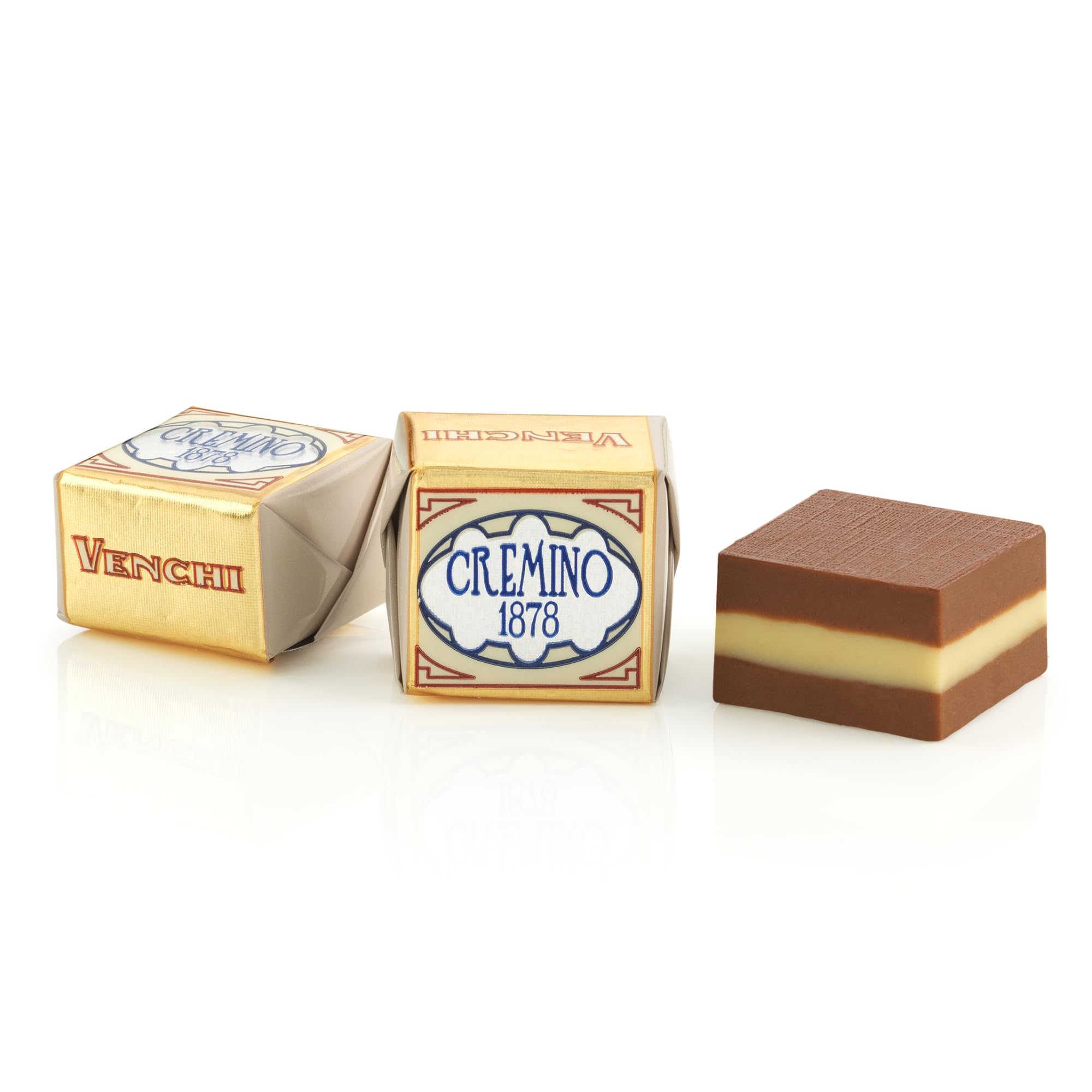 VenchiClassic Cremino Chocolates, Gianduia and White Chocolate Flavor, Chocolate Candy Bulk, Gluten-Free, 2.2 lb Bag