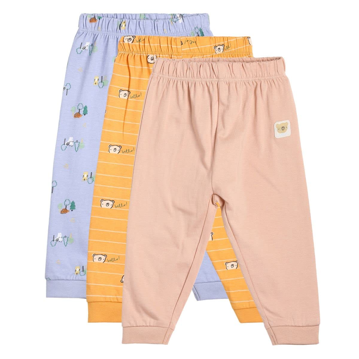 miniklub Infant Boys Pack of 3 Printed Pure Cotton Joggers-picture-11