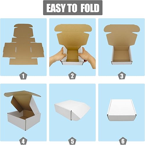 Miniatura 6 de Cajas de envío de 6 x 4 x 2, caja de correo corrugado pequeña, caja de cartón blanco para pequeñas empresas, embalaje plano barato, embalaje ligero