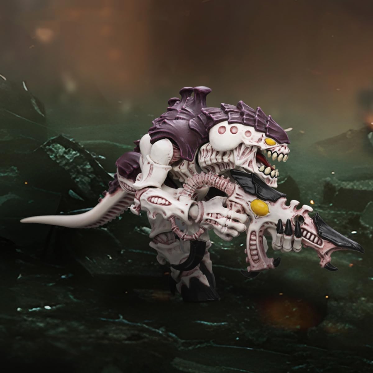 JOYTOY Warhammer 40k 1/18 Action Figure Tyranids Hive Fleet Leviathan Termagant with Fleshborer 3.93" Fully Articulated High-Detail Birthday Gifts for Collectors 15Age+ JT7035