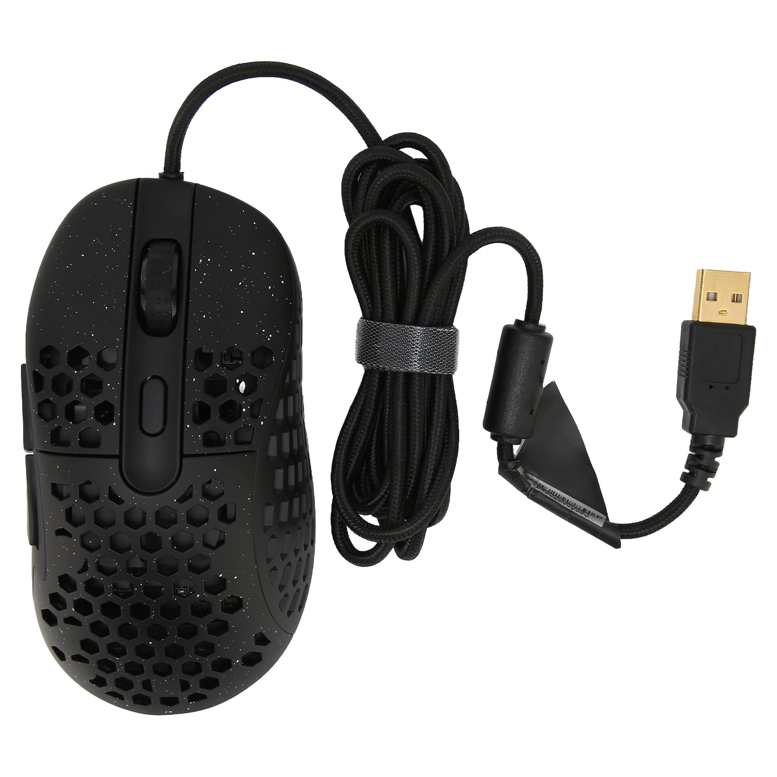 Denash Ergonomiczna Mysz Myszy RGB Myszy DPI dla Złącza USB USB [10] [Black ABS]