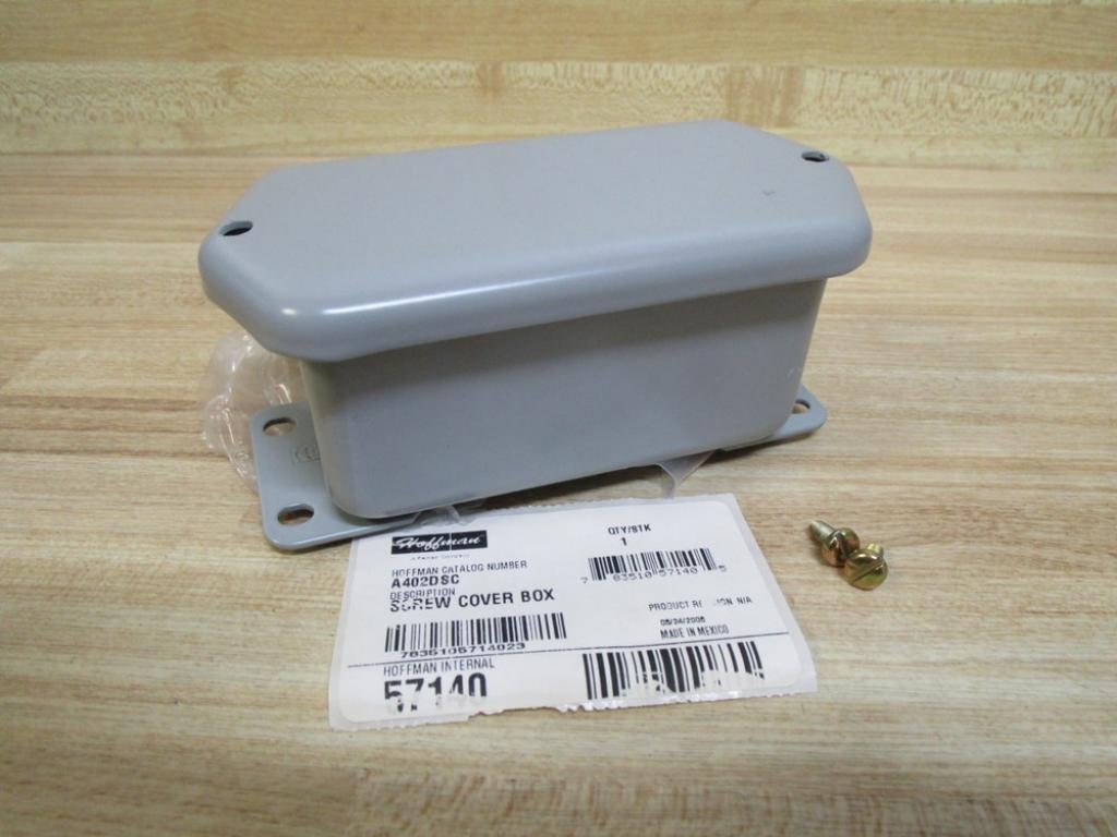 Hoffman A402DSC J Box, NEMA 12, Flat Cover with Screws, Steel, 4.00" x