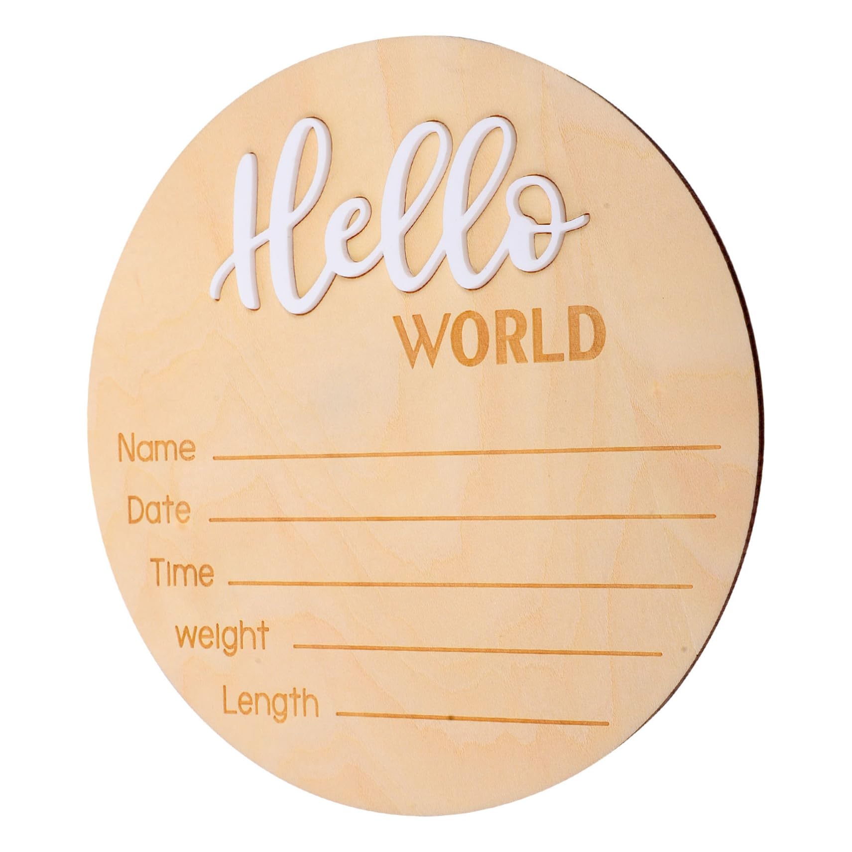 ULDIGI Nursery Name Sign Baby Announcement Name Sign for Newborn Wooden Photography Prop