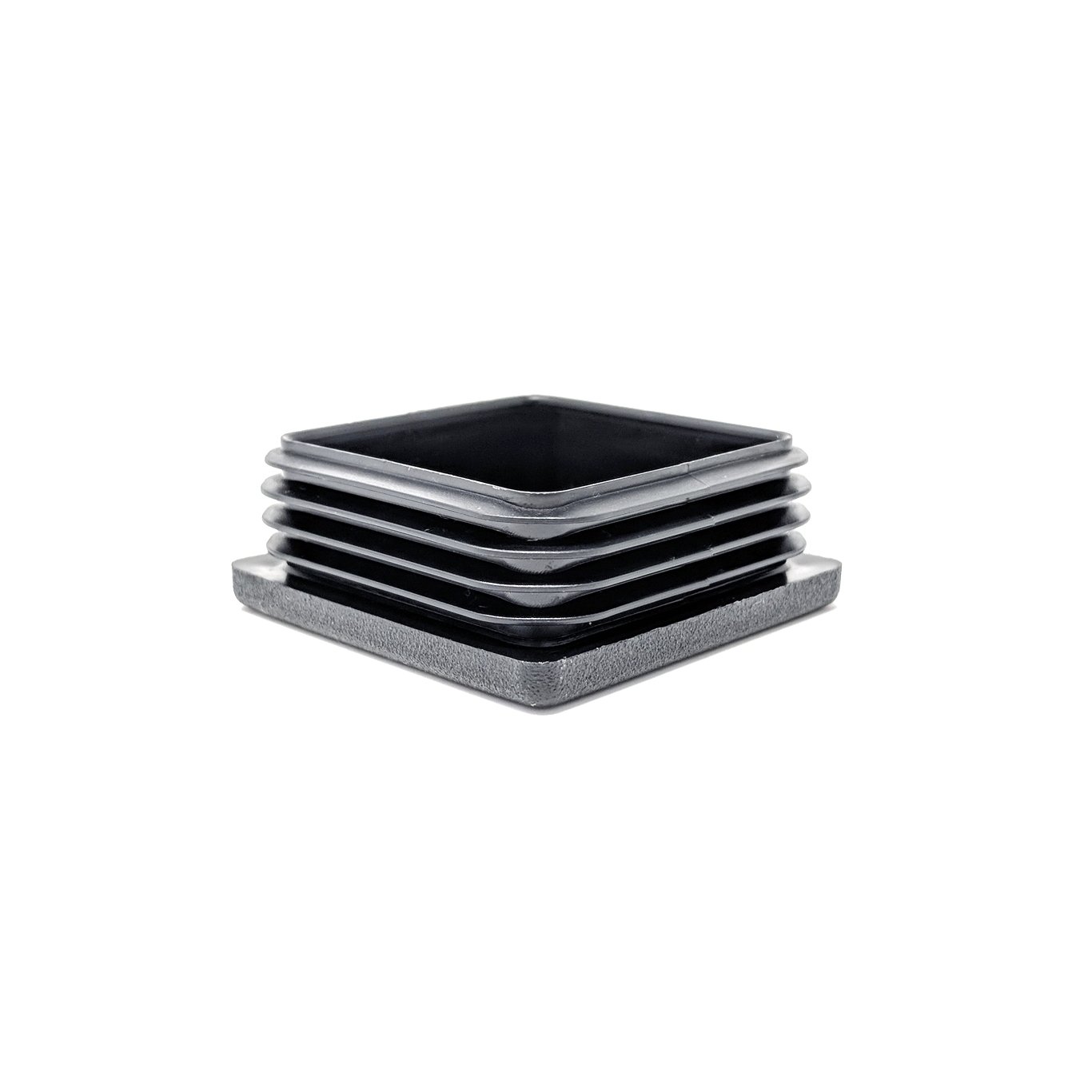 Keay Vital Parts Black Sqaure Ribbed Plastic Insert Plugs End Caps (, 50X50mm See Second Image For Dimensions- Pack Of 36) Made In Germany