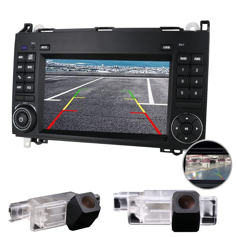 7'' Multimedia AHD GPS Navigation Canbus RDS Radio Audio Player Stereo CarPlay IOS Android+Rückfahrkamera Kompatibel mit Mercedes-Benz W169/W245/W639 W447/Vito/Viano/W906 Sprinter/V W Crafter Onwards
