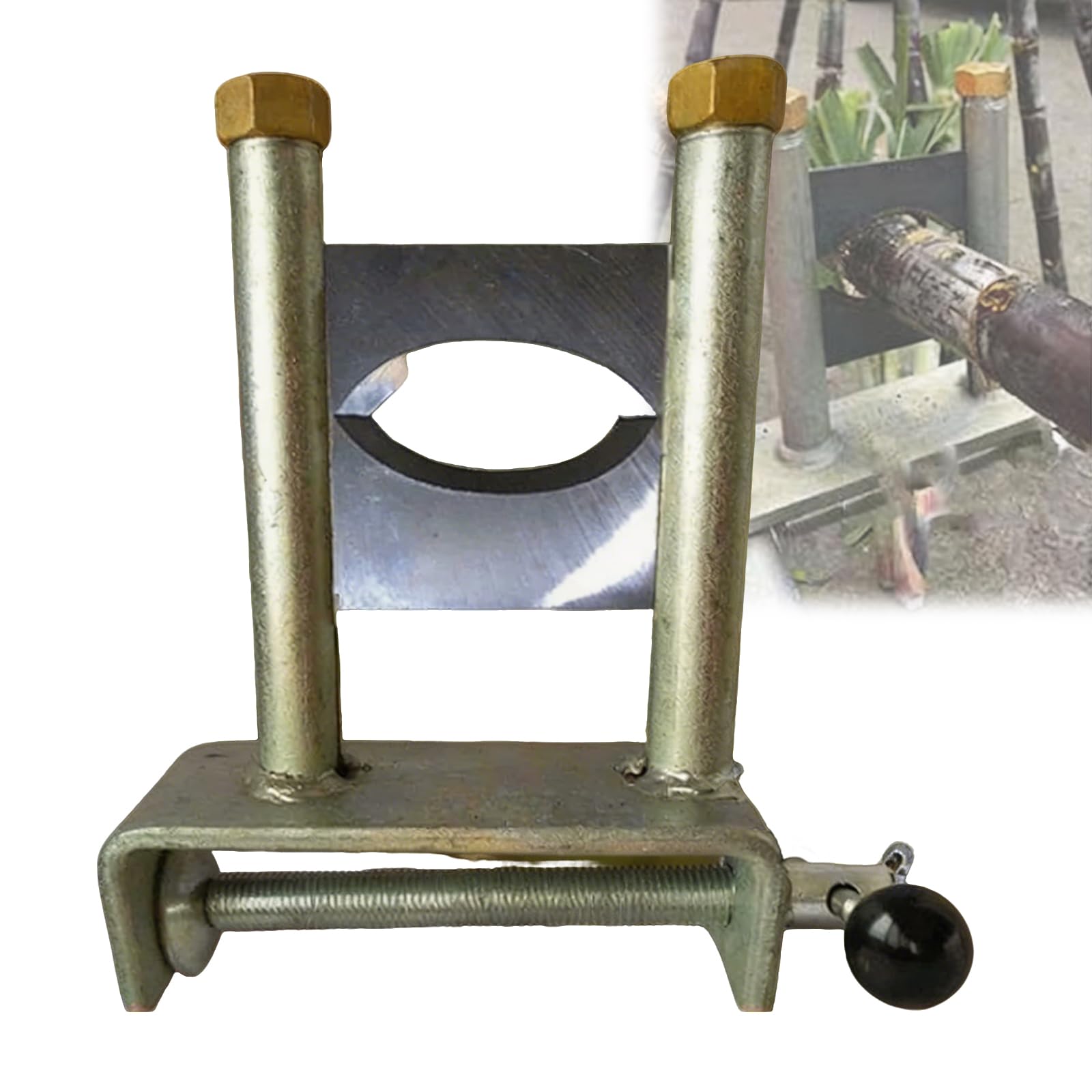 MObyat Manual Sugarcane Scraping Machine, 20-70mm Commercial Sugarcane Peeling Machine with Spring & Replacement Cutting, Without Damaging Pulp, for Fruit Shop Restaurant