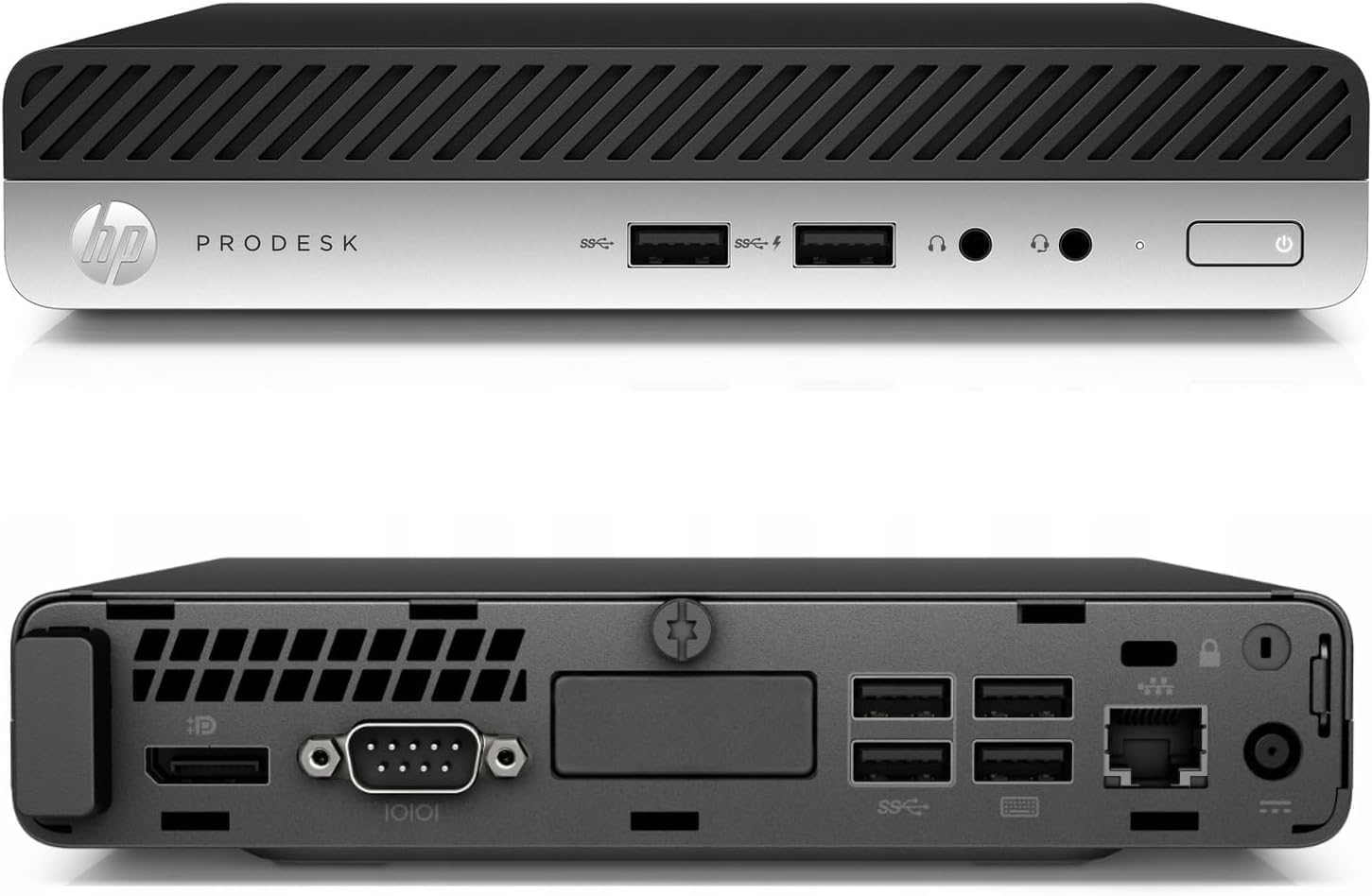 HP ProDesk 400 G3 Mini Ordinateur de Bureau, Intel Core i5-7500T, 8 Go de RAM, 256 Go de SSD, WiFi, Bluetooth, Clavier américain (QWERTY), Windows 11 Pro (reconditionné)