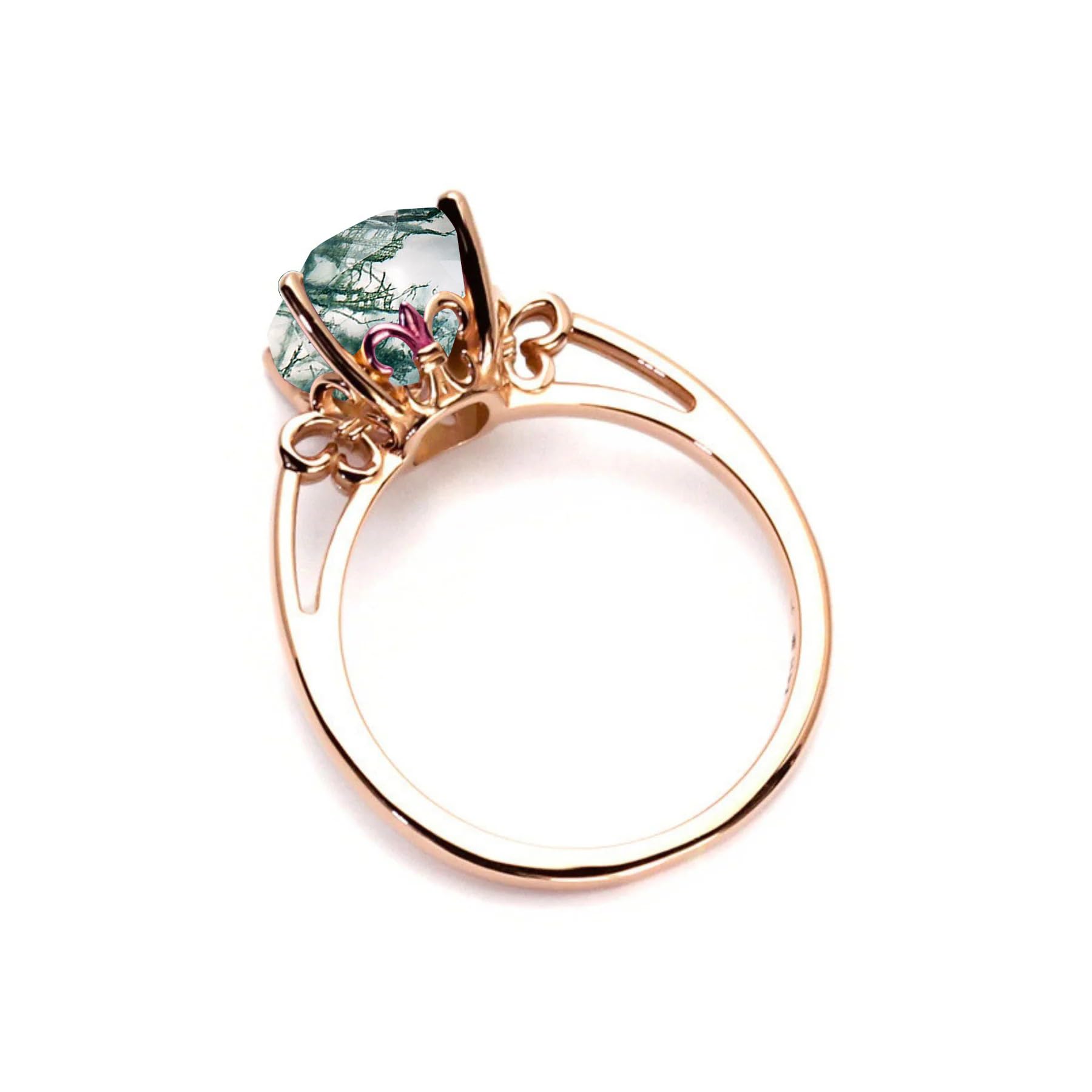 Exquisiter natürlicher Geburtsstein-Edelstein-Ring, handgefertigter Boho-Schmuck, 925er-Sterlingsilber-Ring für Frauen