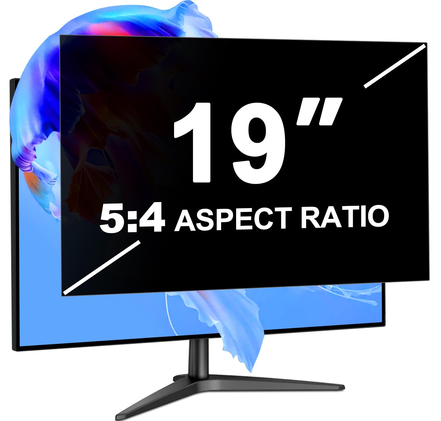 Filtro privacy per monitor del computer da 19 pollici per proporzioni 5:4, protezione degli occhi anti riflesso della luce blu, oscurante rimovibile anti spia desktop protezione filtro