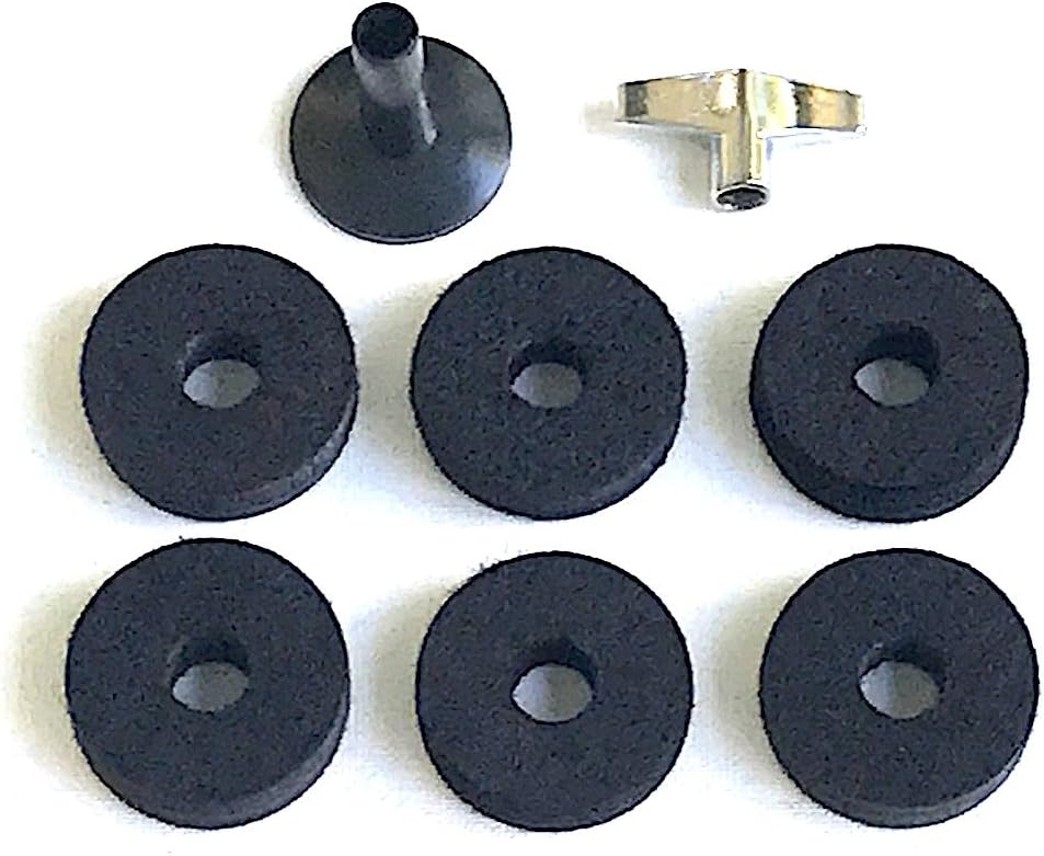 6 Cymbal FELTS,1 CYMBAL SLEEVE & 1 WING NUT Bundle
