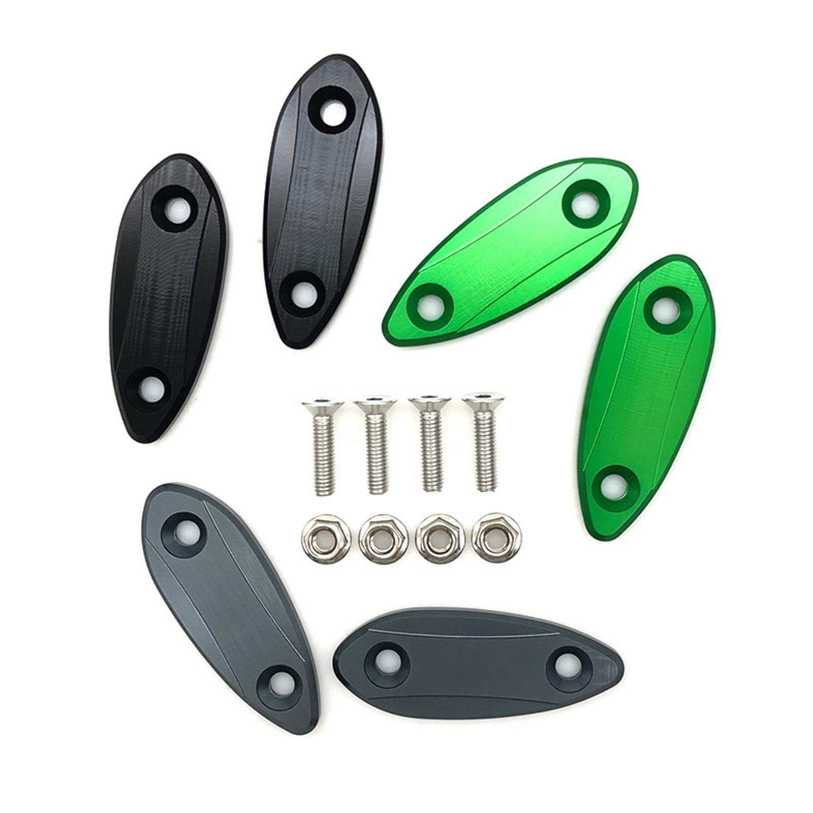 ATORSE Motorcycle Rearview Mirror Block Off Base Plates Set for