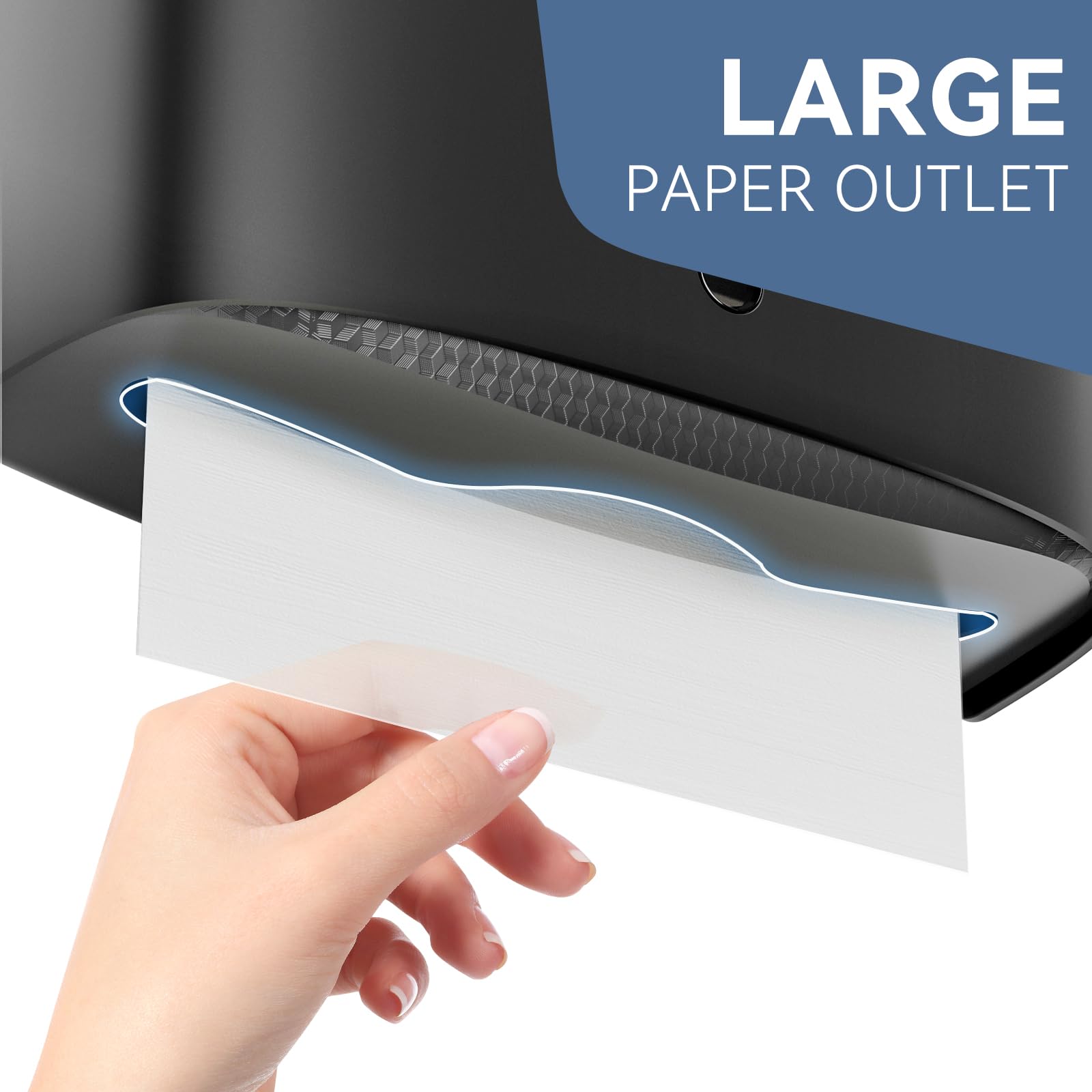 interhasa! Dispenser Carta Asciugamani da Parete, Dispenser di Asciugamani con Piega a V Compatibile con Piega a C, Può Contenere 200 Asciugamani di Carta（Nero）