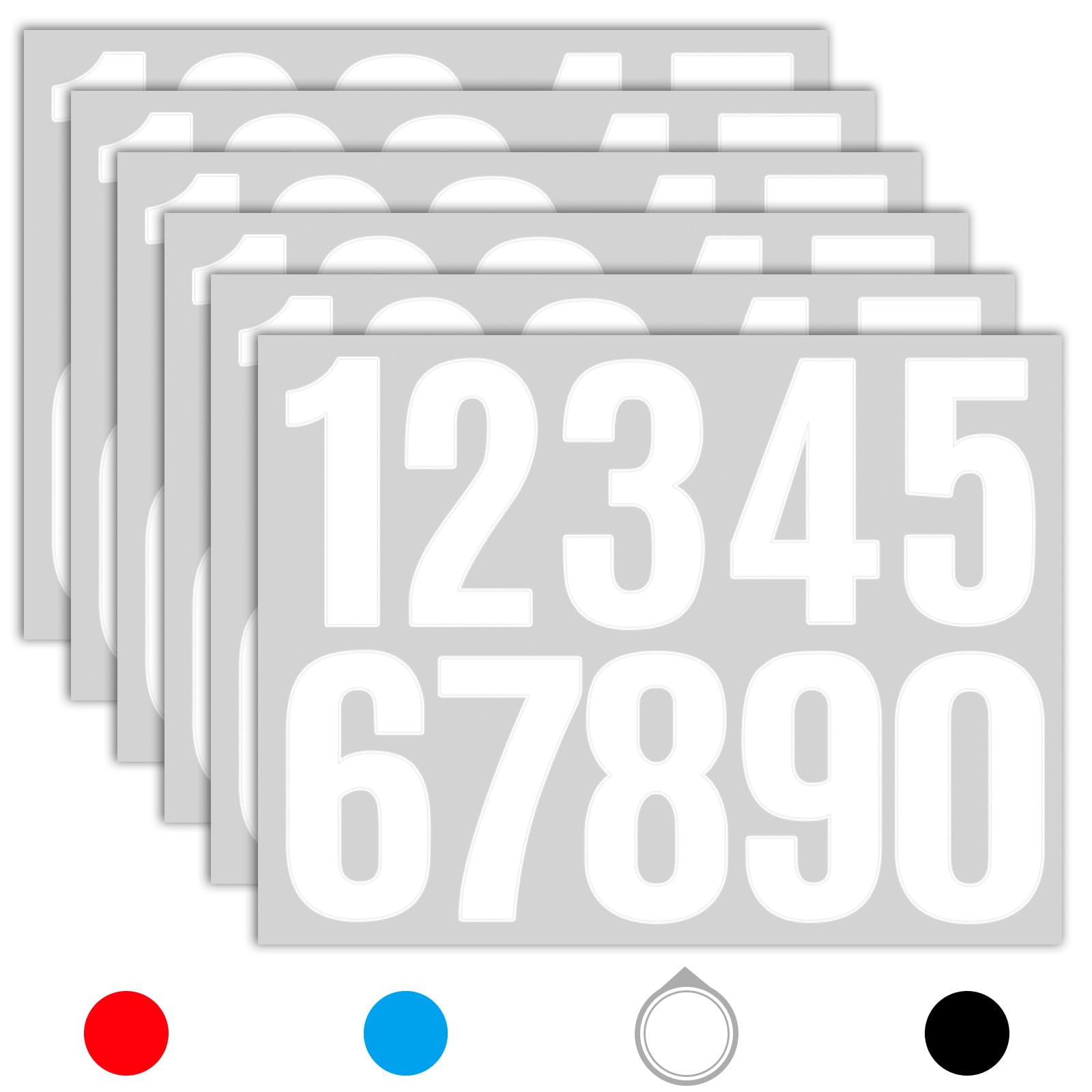 Amazon.com: Seloom 6 Sheets 3 Inch Vinyl Mailbox Numbers Stickers Self ...