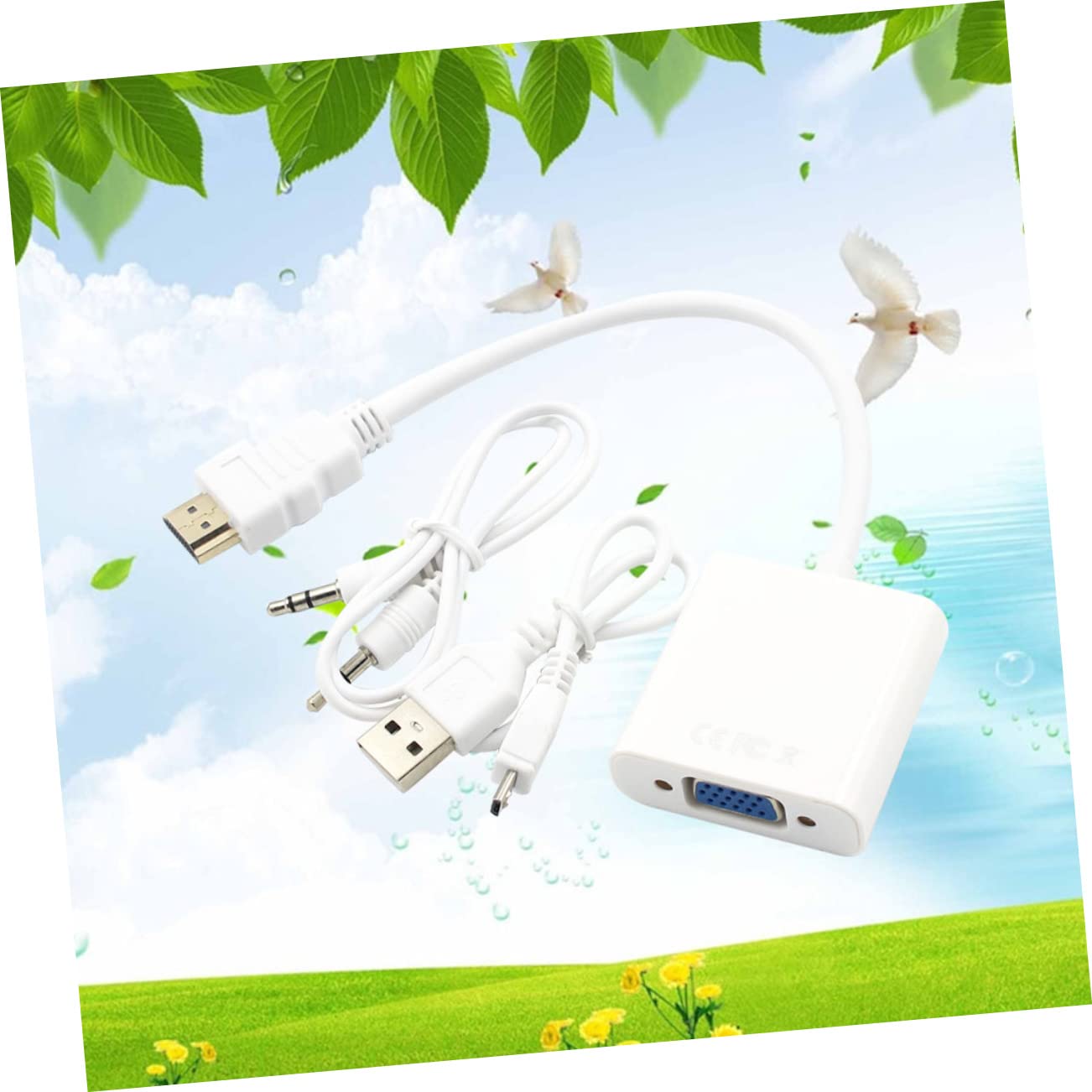 ARTIBETTER Full to Adapter -Powered to Converter Laptop Monitor Projector Compatible