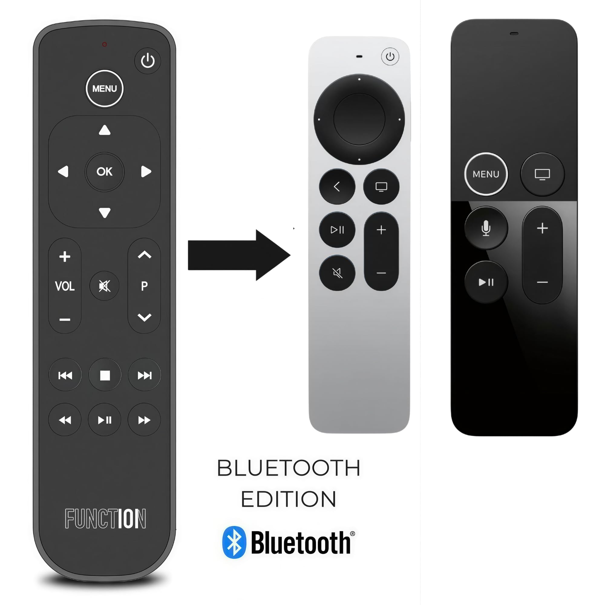 Amazon | Function101 Bluetoothボタンリモコン Apple TV用 - Apple TV