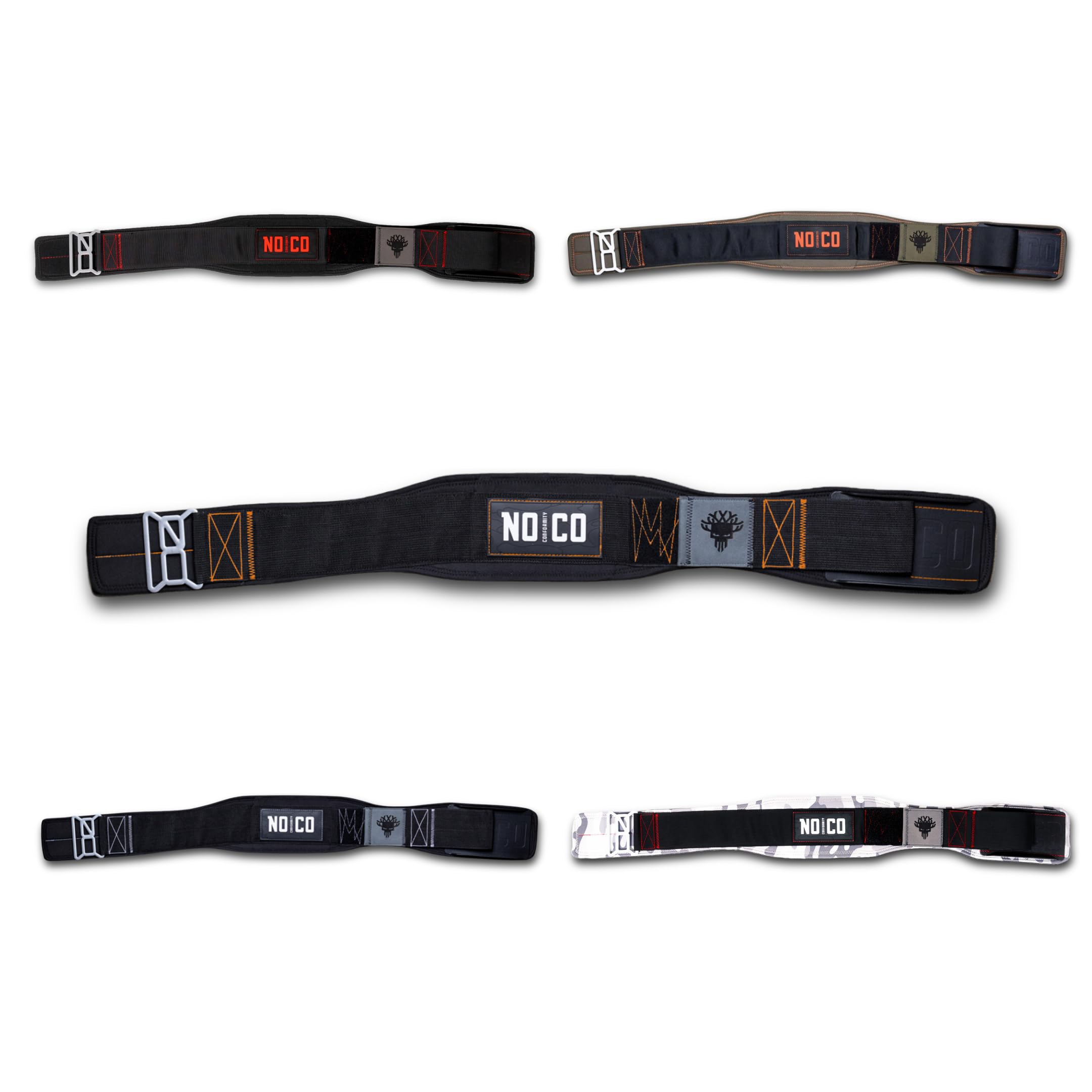 No Conformity Co Premium Lifting Belt with Ab-Plate Technology - Front & Back Support, Quick Adjustment - Contoured Design for Optimal Comfort - Weightlifting, Powerlifting, Strength Training, Deadlifts, Squats- VOLTAGE - S