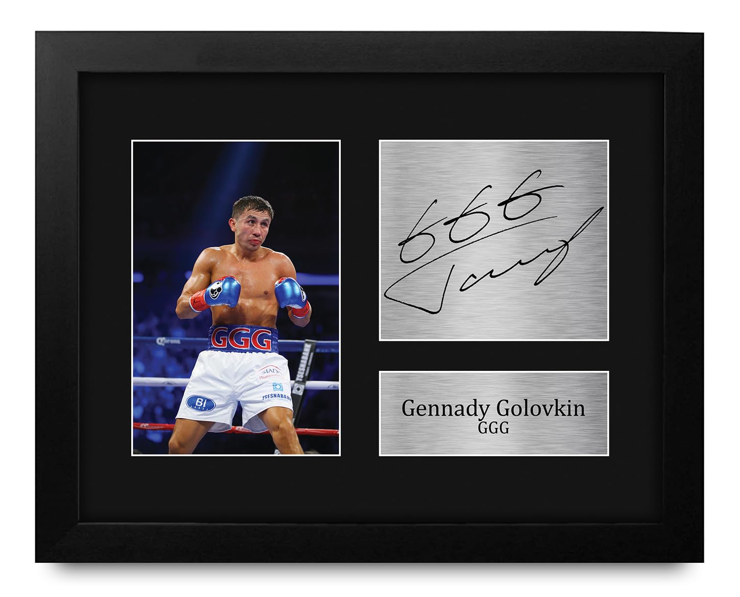 ゲンナジー・ゴロフキン直筆サイン入り特大写真…オリンピックボクシング銀メダリスト Amazon.co.jp: HWC Trading Gennady Golovkin 額入りギフト GGG サイン