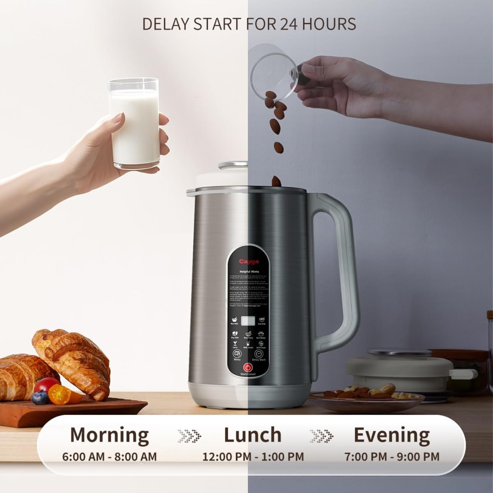 Macchina per latte di soia,Latte vegetale 1200ml, Macchina multifunzione per latte di mandorle fatti in casa