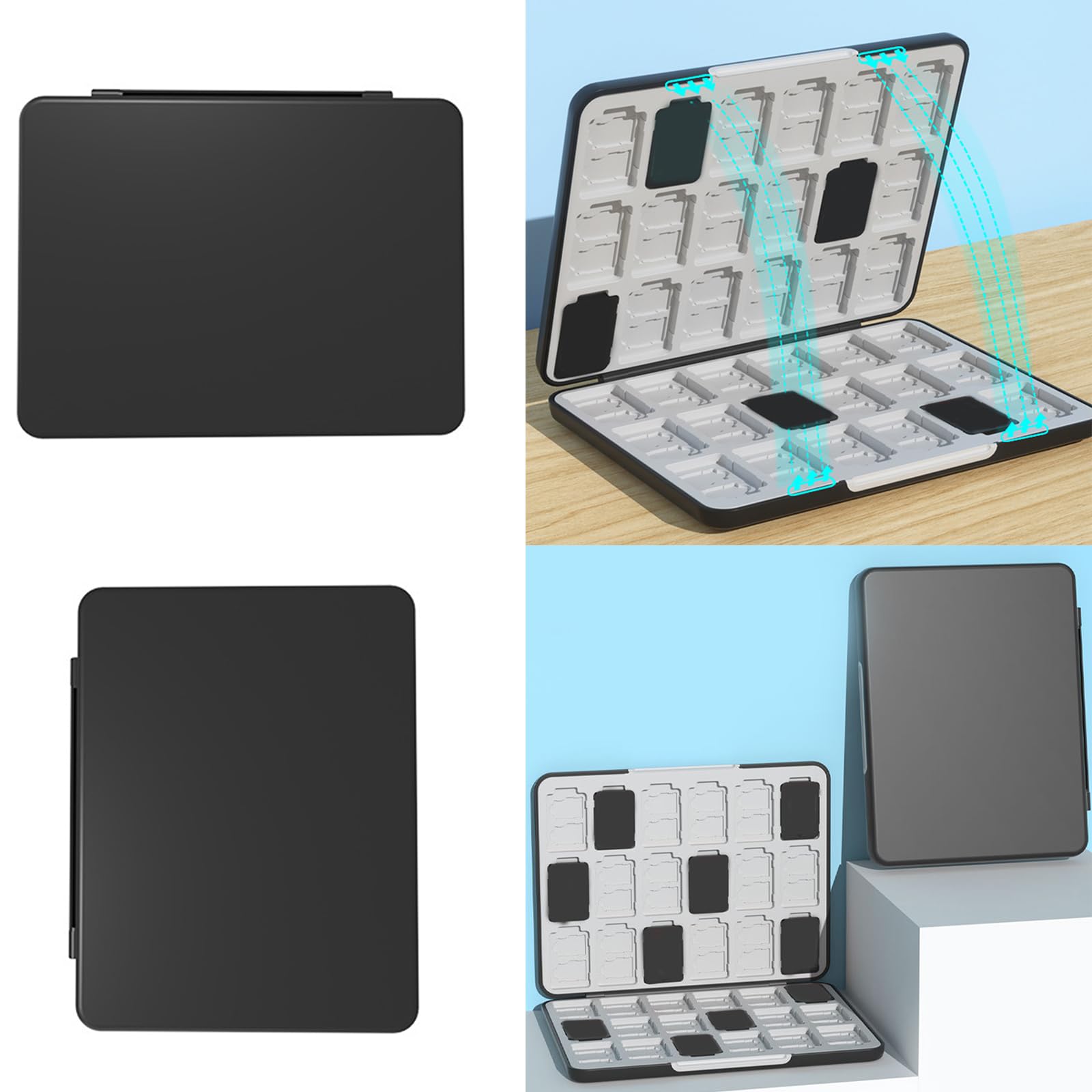 Game Card Case Portable Holder For Switchs Storage 36 Game Cards 72 Card Game Card Cards Organizers Box Card Storage Case