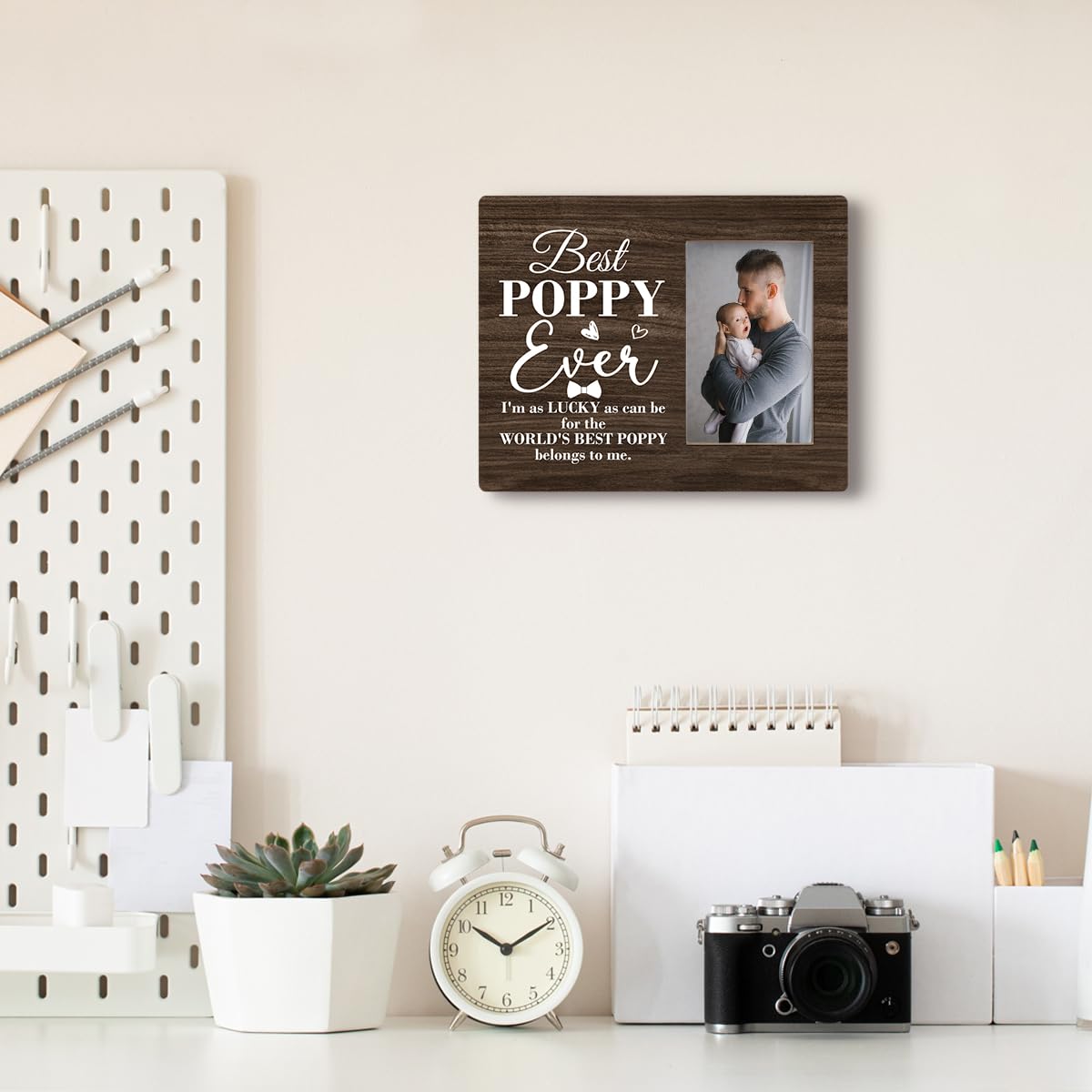 To Poppy Gifts Frame, Best Poppy Ever Gift, I'm as Lucky as Can Be for the Best Poppy Belongs to Me, Gift for Grandpa Poppy, Gift for Father's Day Christmas Birthday Valentines Day 8x10 Inch