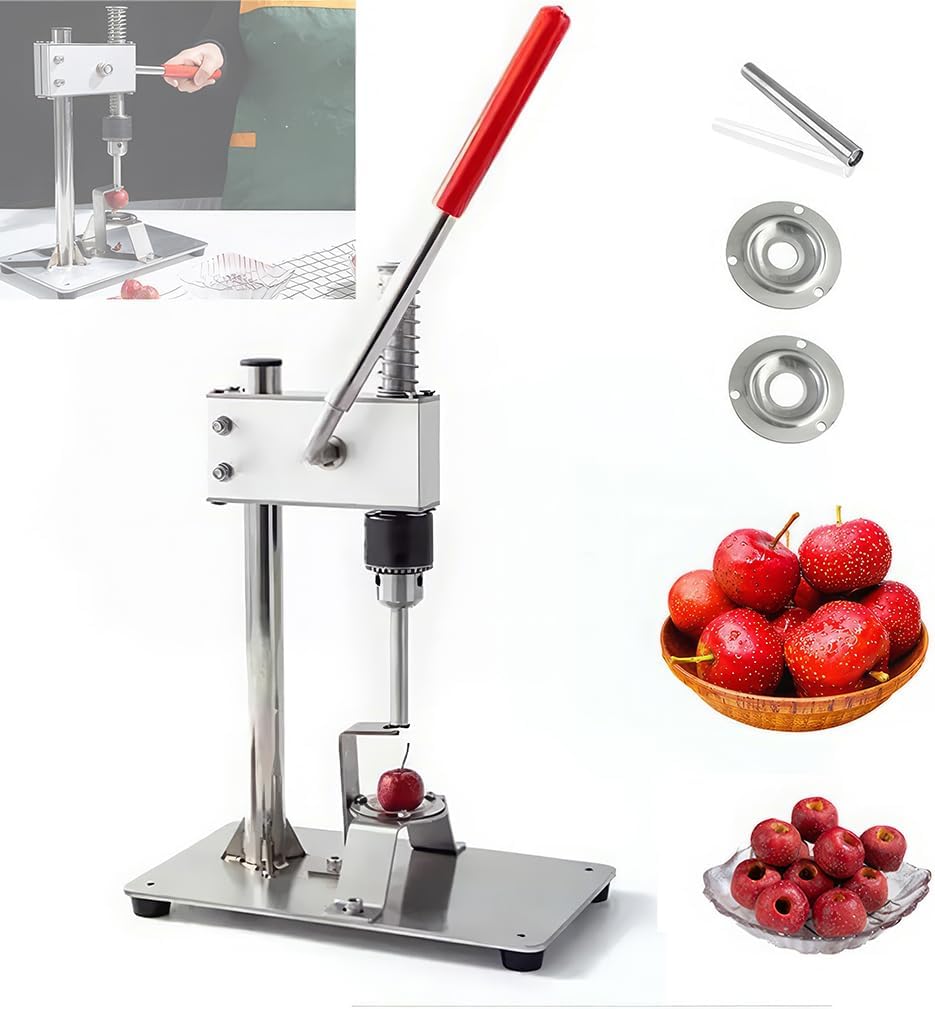 Stainless Steel Hawthorn Corer, Multi-function Adjustable Base, Gear Transmission For Precise Core Removal, 10mm/14mm/16mm Multiple Sizes, Efficient Kitchen Core Removal Tool