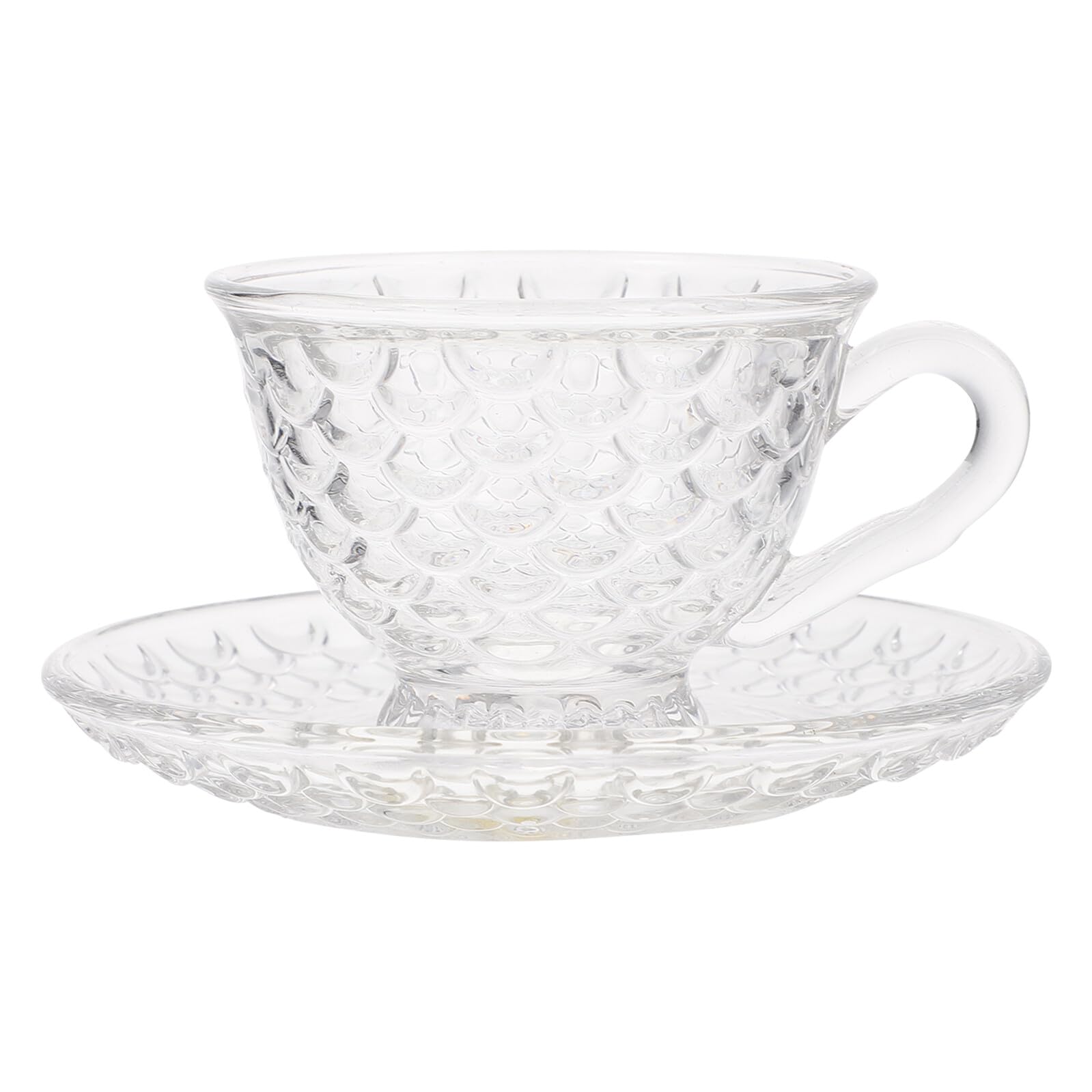 Tasses en verre transparent avec soucoupe Homoyoyo pour café et thé à la maison