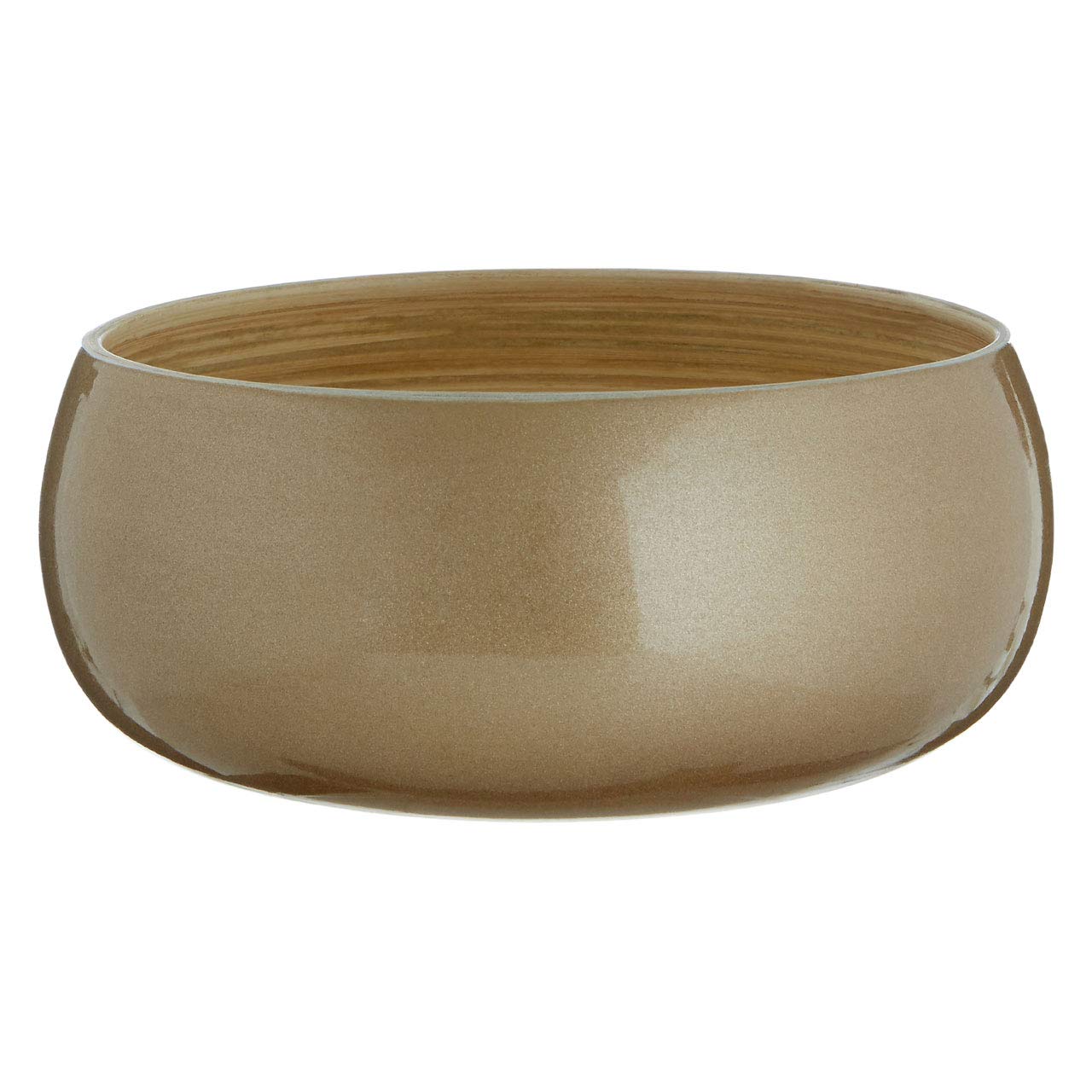 Kyoto Bowl, Spun Bamboo, Metallic Gold, Small