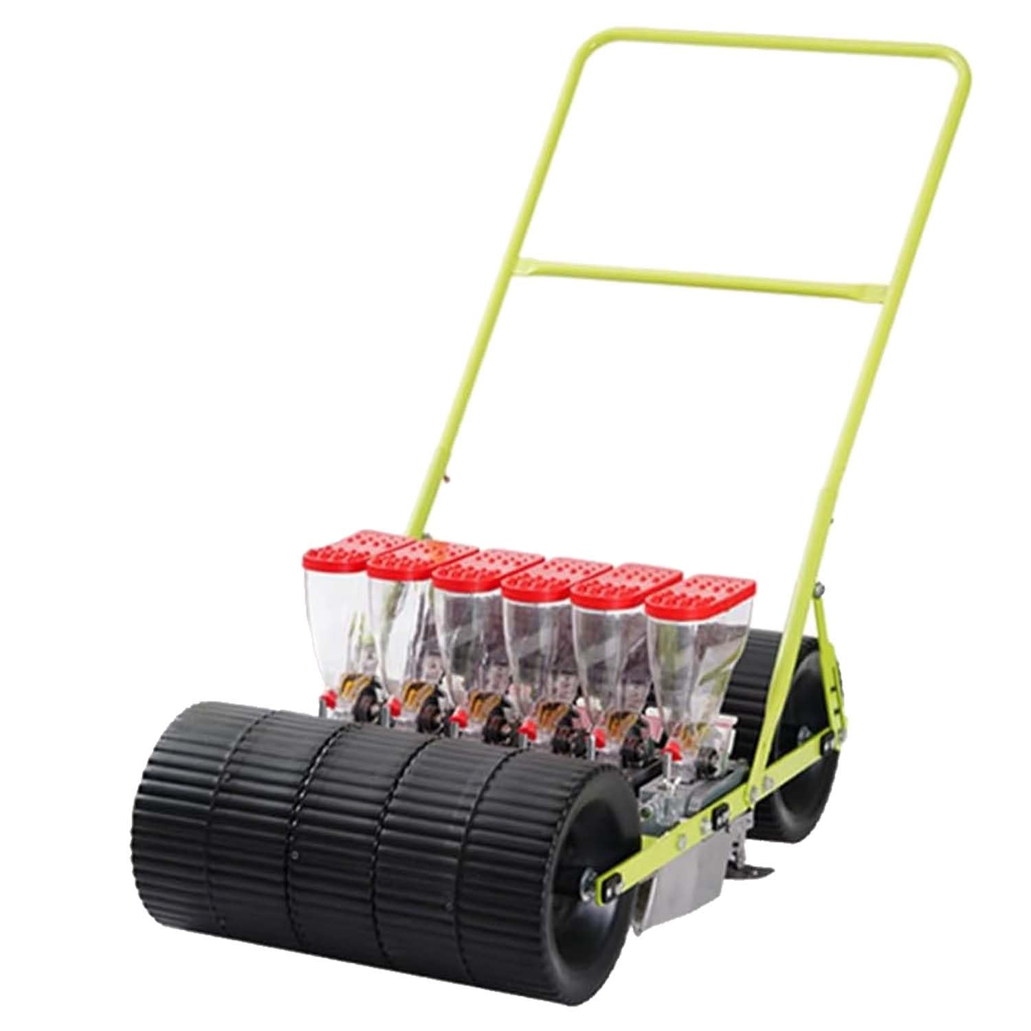 Seminatrice Manuale Portatile, Seminatrice a Spinta Manuale per Piccoli Semi, profondità di Semina 0–5 Cm, 1–6 File Opzionali, per Terrazze E Applicazioni Agricole su Piccola Scala(6-Row)