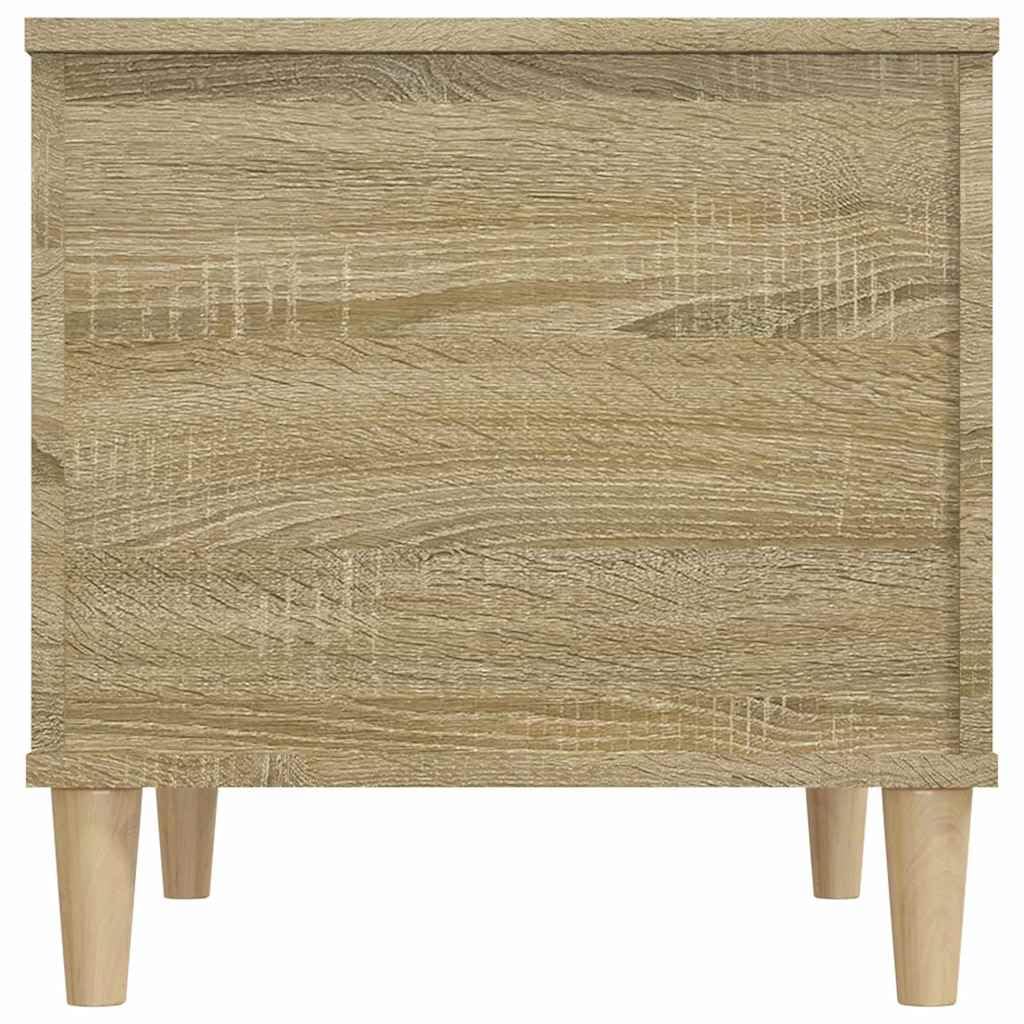 Stolik kawowy dąb Sonoma 60 x 44,5 x 45 cm, materiał drewnopochodny z regulacją wysokości, meble do salonu z miejscem do przechowywania, stolik pomocniczy, stolik na sofę i stół do salonu do
