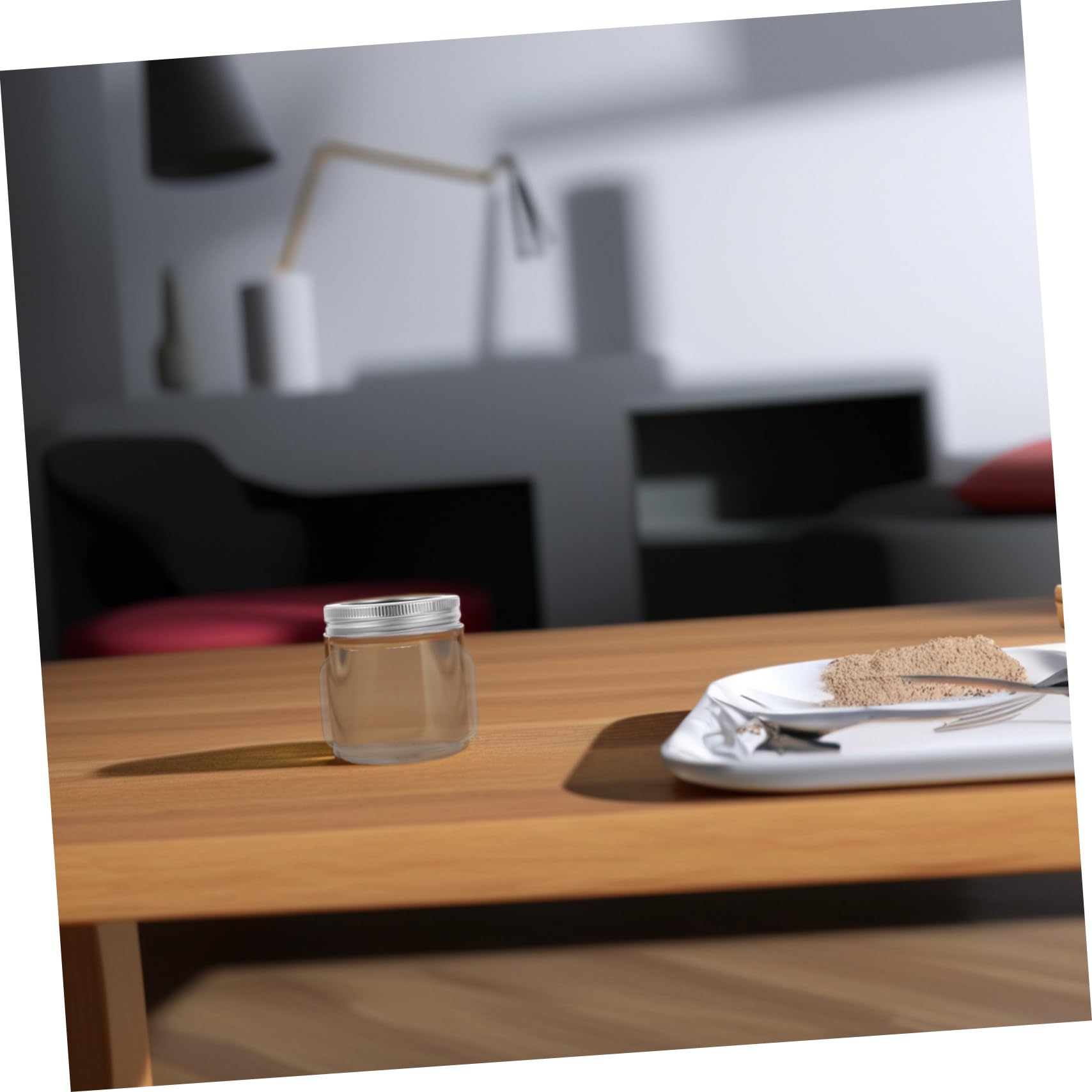 OUNONA Bocal Verre Alimentaire Rond 250ml avec Couvercle Hermétique, Lot 6