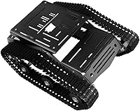 Vista 2 de Kit de chasis de coche robot inteligente, chasis de tanque grande de aleación de aluminio, con motores de 2WD para Arduino/Raspberry Pi DIY RC