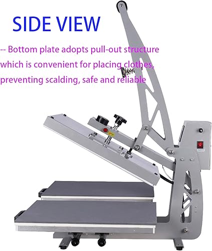 Miniatura 3 de Máquina de prensa térmica 16x24 semiautomática máquina de prensa de calor de doble platina de apertura automática - Prensa de camiseta de