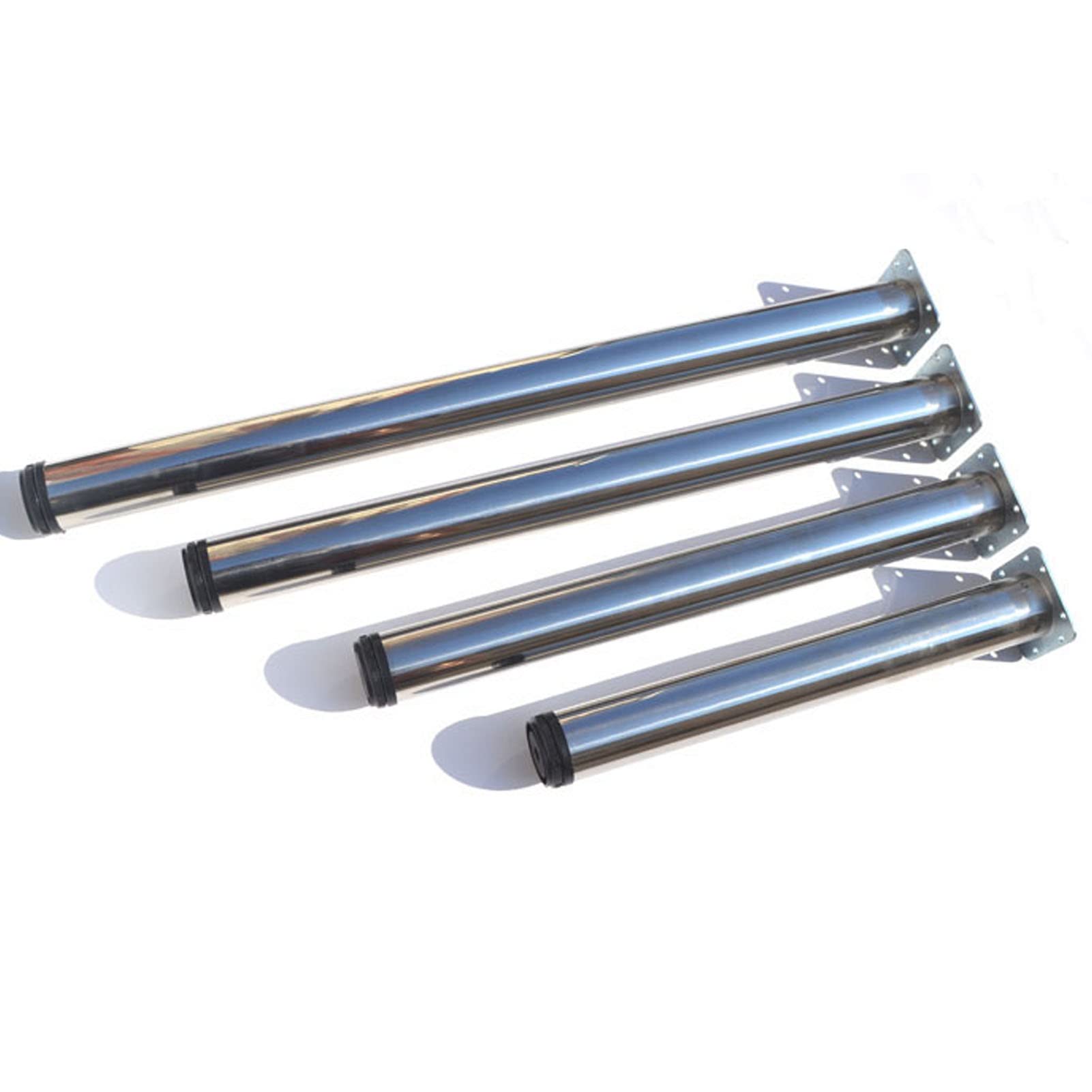 4 Piezas Patas para Muebles Regulables en Altura, Patas de Mesa de Acero Inoxidable, Patas de Escritorio de Barra de Metal Ajustable, con Tornillos (60cm/23.62in,4pcs)