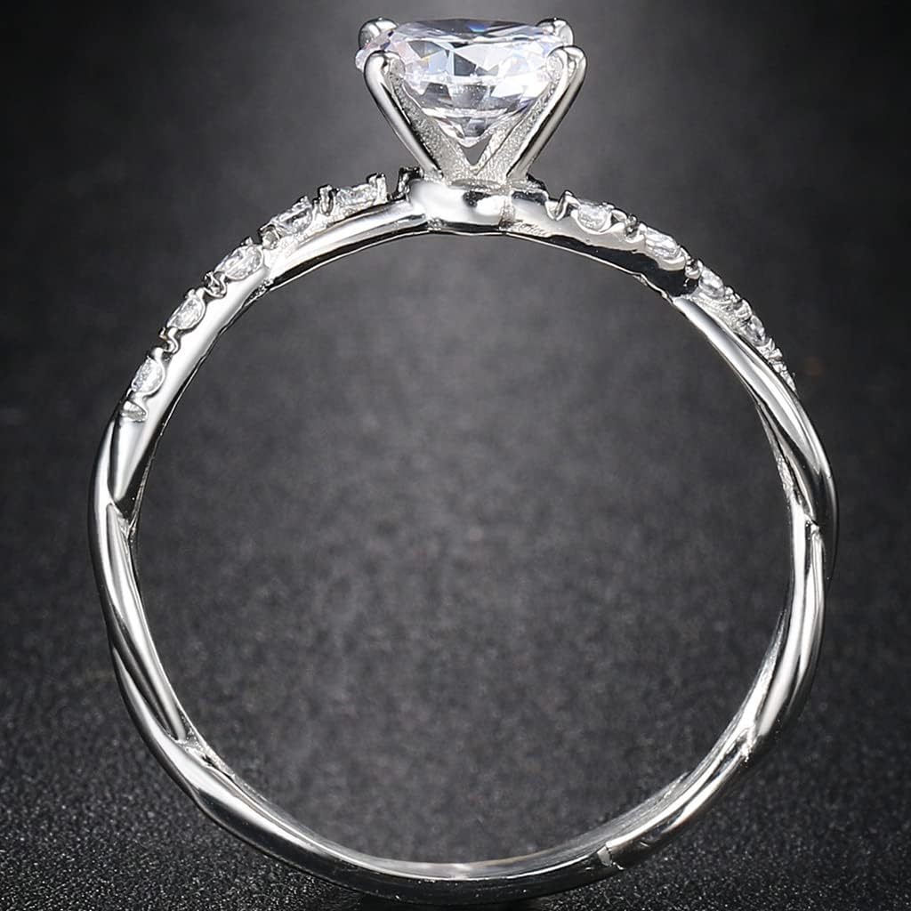 Jude Jewelers Stainless Steel 2.0 Carat Simulated Diamond Wedding Engagement Solitaire Style Proposal Ring - Image 4