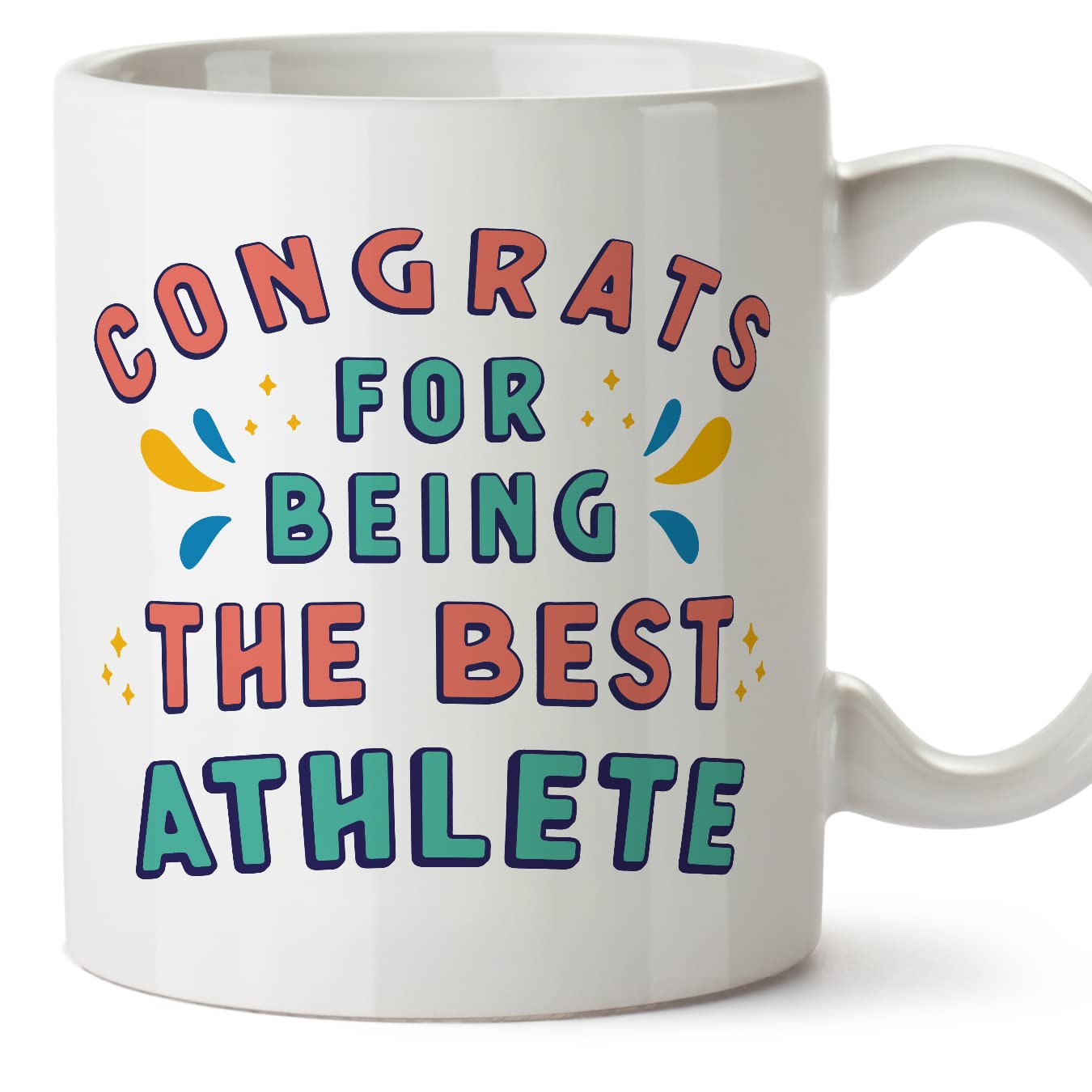 MUGFFINS Athlete Mug - in English - Congrats for Being The Best - Funny Gift for Colleagues - Ceramic 11oz Mug