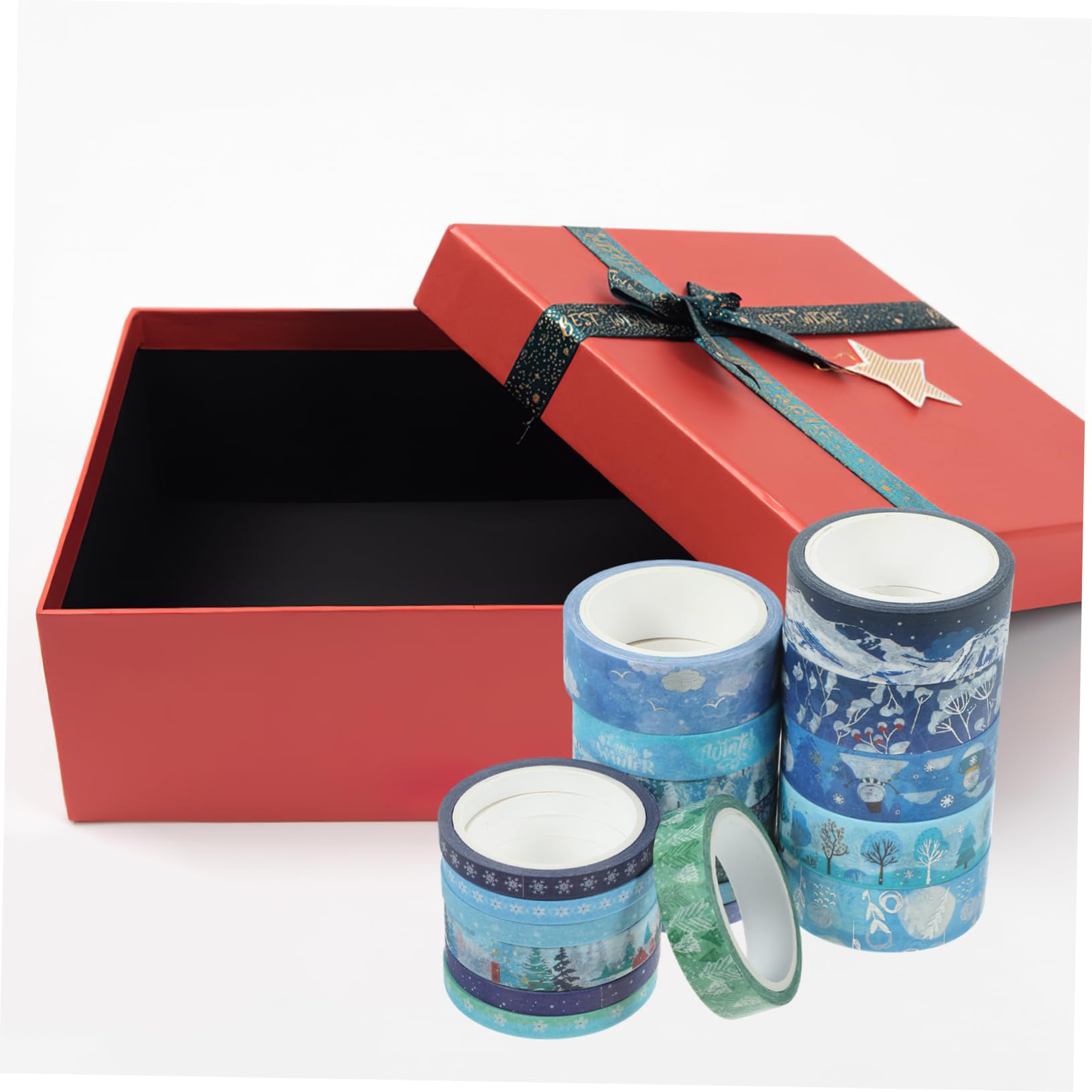 NUOBESTY 76rollen Washi Tape Für Weihnachten Dekorative Selbstklebende Klebebänder Für Scrapbooking Basteln Und Geschenkverpackungen Winterliche Designs