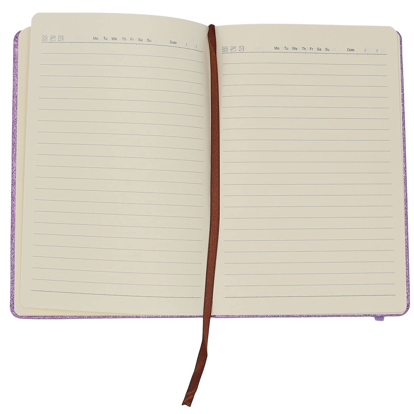 Pembe Mor Parlak Defter - Çizgili 120 Sayfa