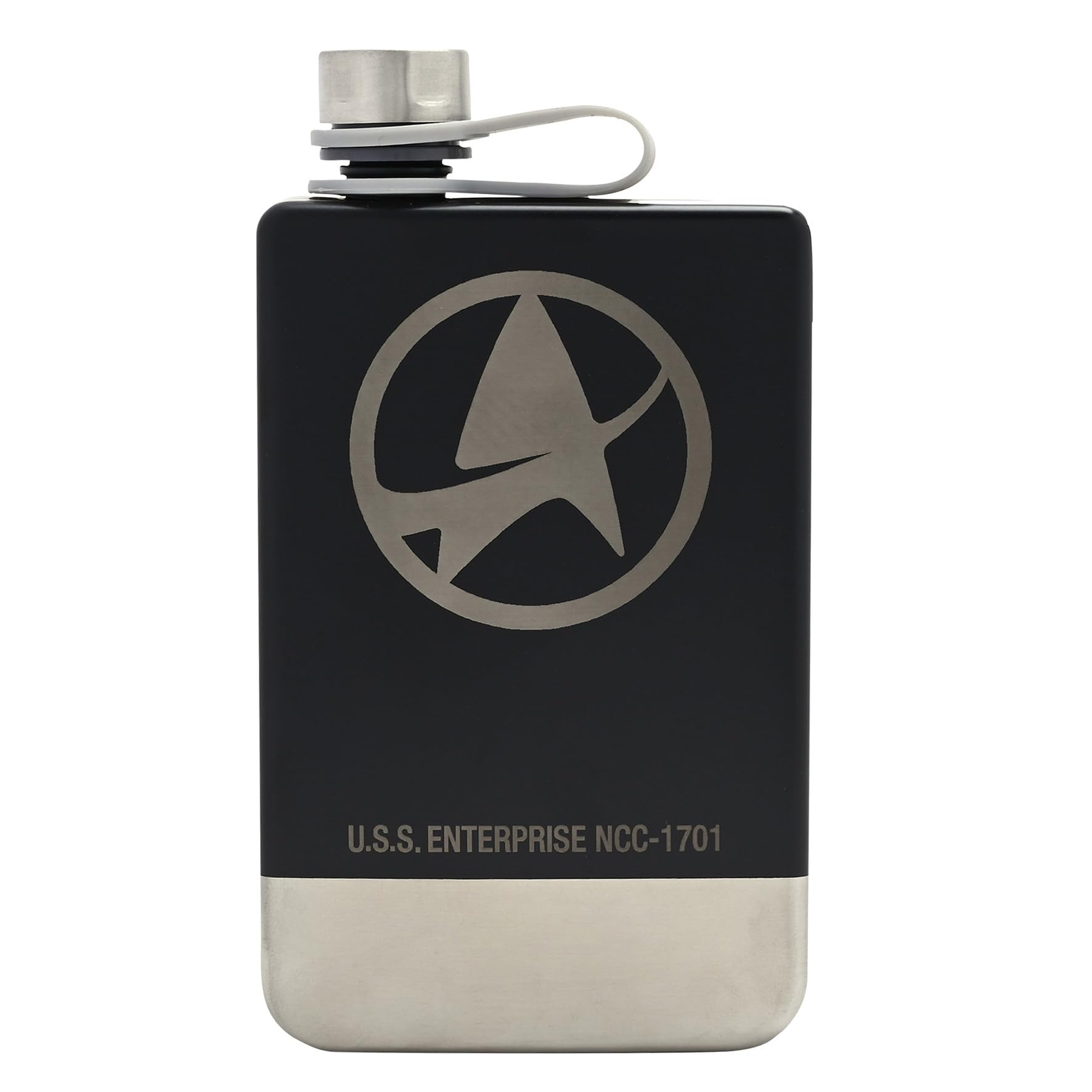 Flasque de poche Star Trek NCC-1701 en inox de 235 ml : le cadeau parfait pour fan