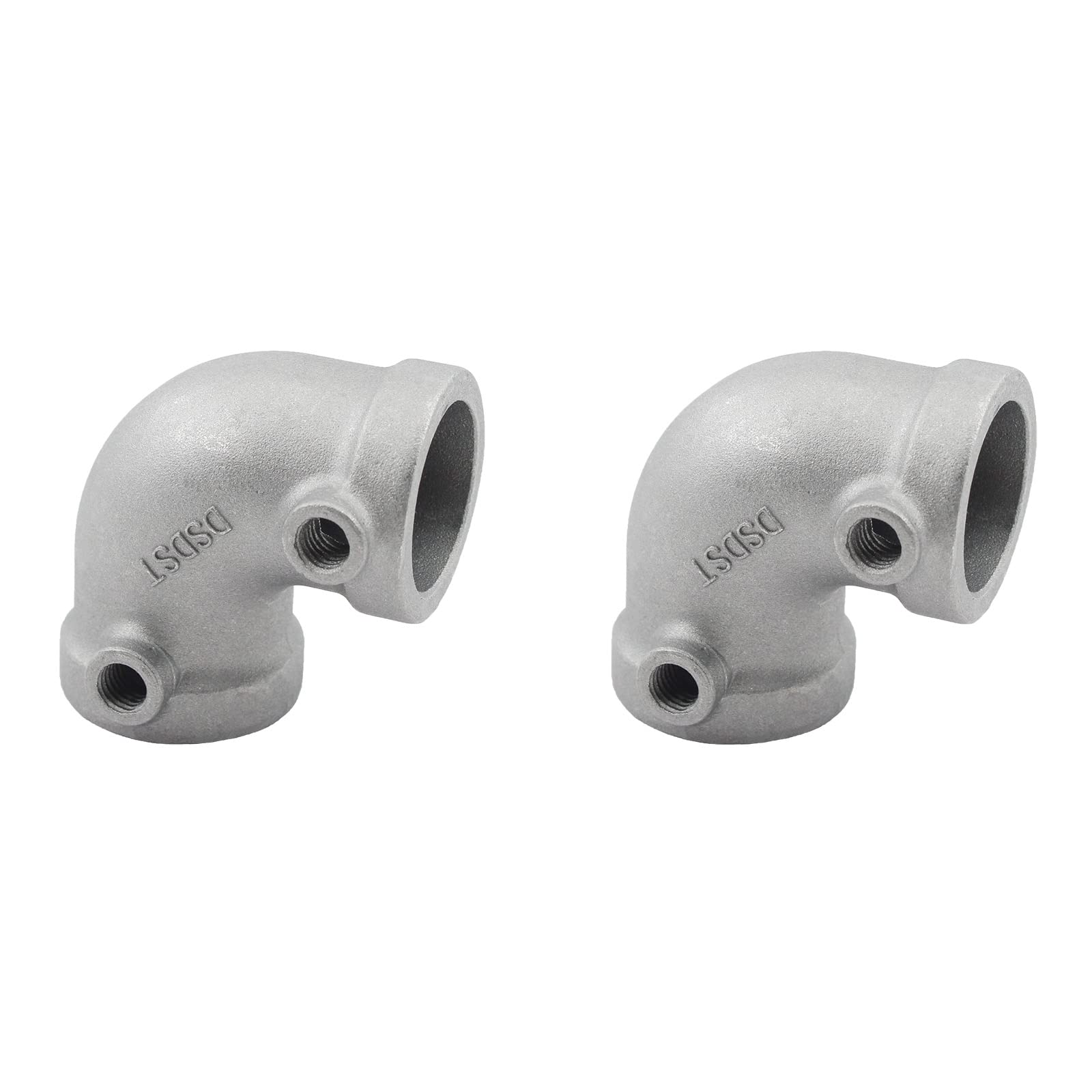 1-1/4" Pipe Fitting Connections, TTZEZE 2PCS Unthreaded Aluminium Alloy Pipe Elbow/Tee for Steampunk Vintage DIY Pipe Decor Project,Shelf Bracket,