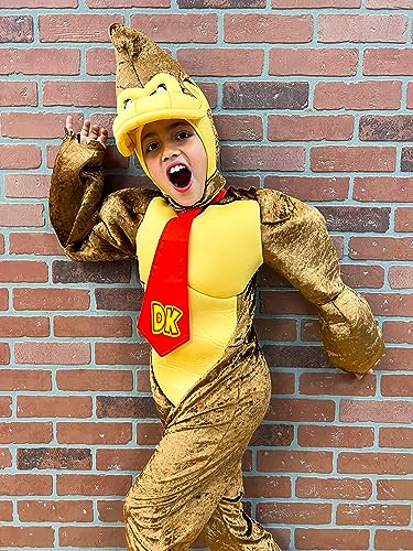Disfraz completo Donkey Kong para niños, talla M miniatura 4