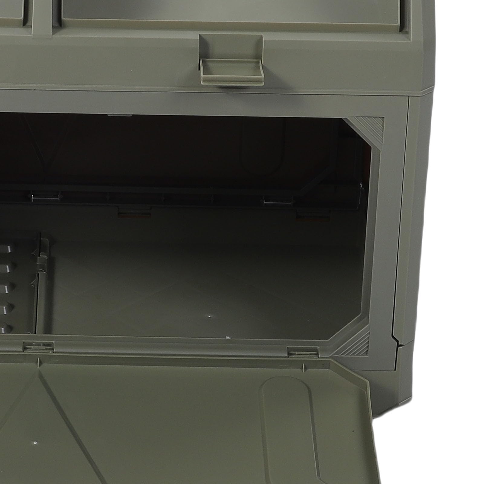 Caja de Almacenamiento Al Aire Libre, Contenedor de Almacenamiento Plegable de 2 Niveles con Tapa, Contenedor de Gran Capacidad Apilable a Prueba de Polvo Impermeable para Engranajes de (DE