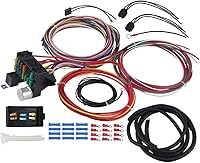 WMPHE 12 Circuit Universal Wiring Harness Kit with Fuses - Compatible Chevy Ford Chrysler Mopar Muscle Cars Hot Rods Easy Install