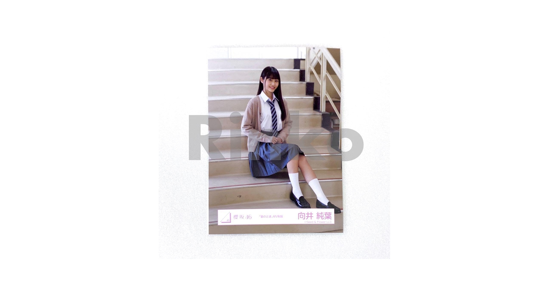 Amazon.co.jp: 櫻坂46 向井純葉 夏の近道 MV制服 生写真 座り
