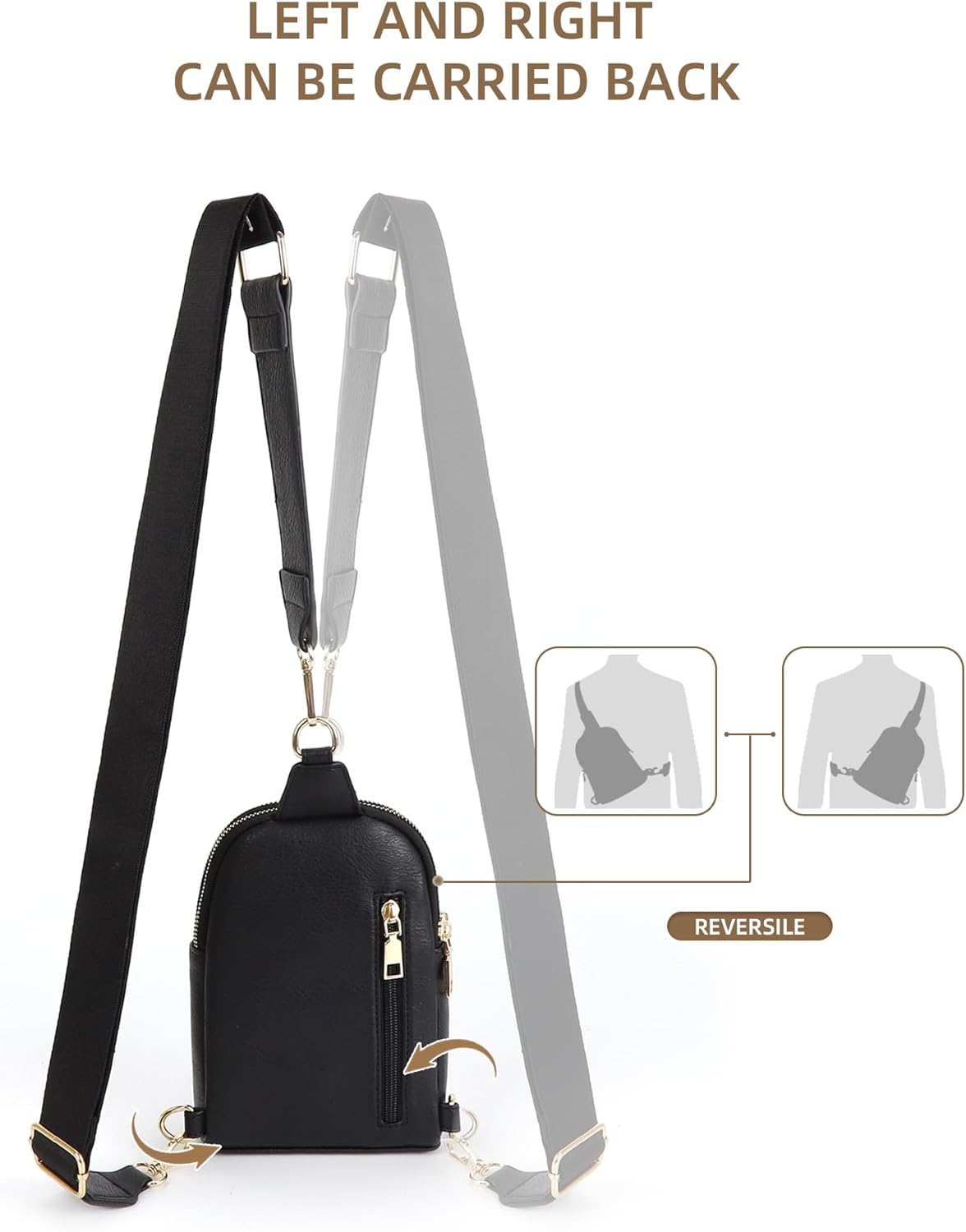 Sling Bag Crossbody Bags For Women Plaid Striped Fanny Packs Chest Bag for Work Shopping