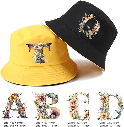 Miniatura 3 de Foweso Calcomanías de vinilo para planchar, 26 unidades, calcomanías de letras para planchar, calcomanías de vinilo de transferencia de calor,