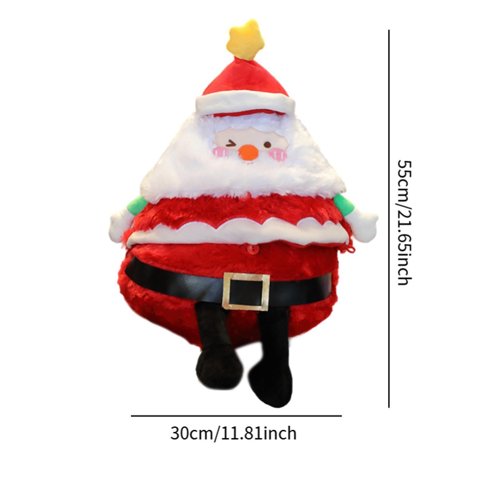 Muñeco Navidad Muñeco Festivo Figura Interactiva Juguete Navideño Musical y Material Velvet Adecuado para Regalo Decoración de Mesa Chimenea, Papá Noel